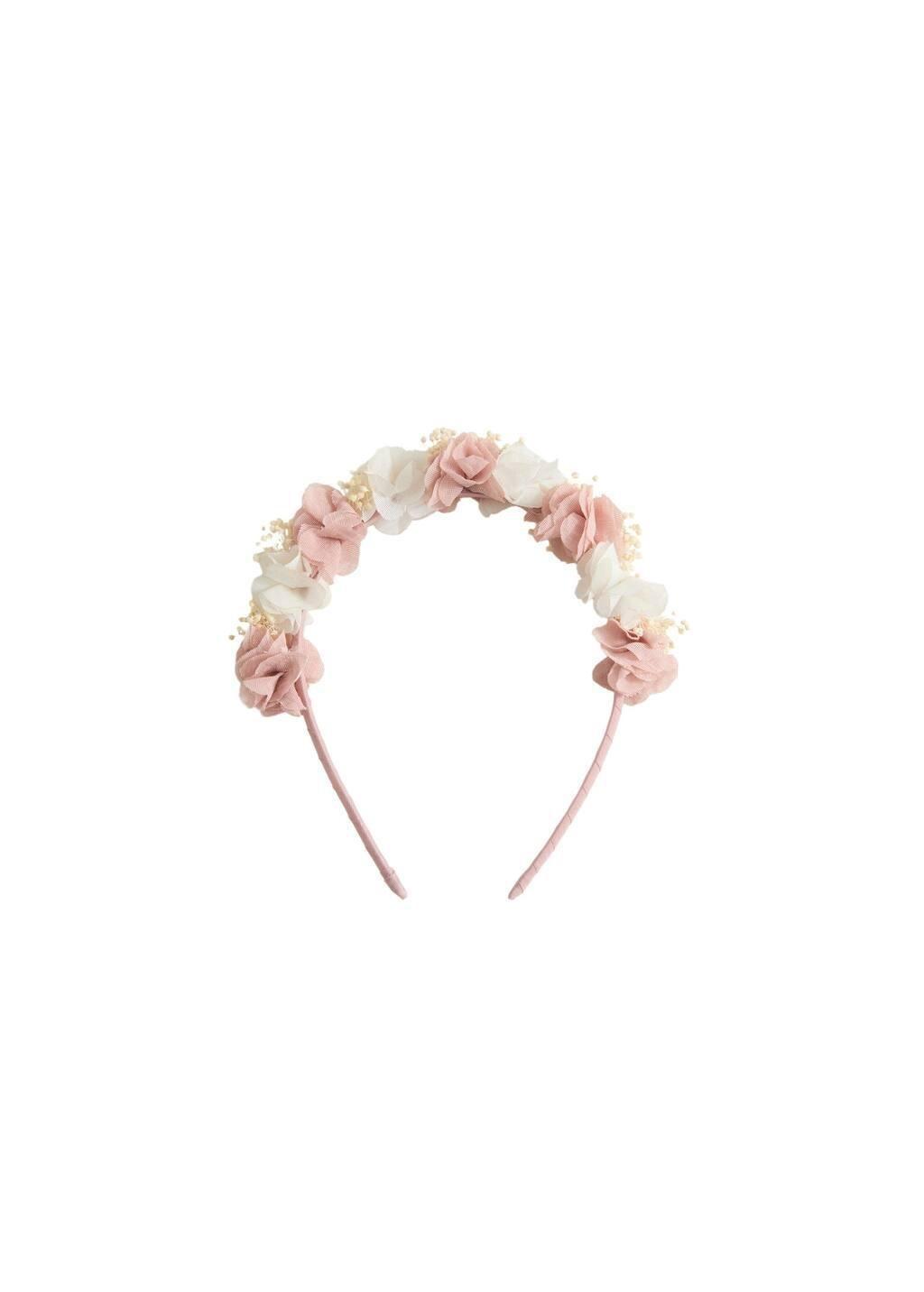 Pink Lt Pastel Flower Hairband, Kids Girl, Light-Pastel Pink, large image number 2