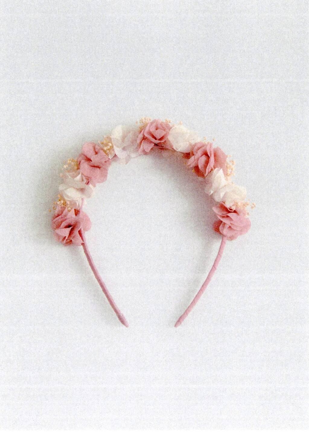 Pink Lt Pastel Flower Hairband, Kids Girl, Light-Pastel Pink, large image number 3