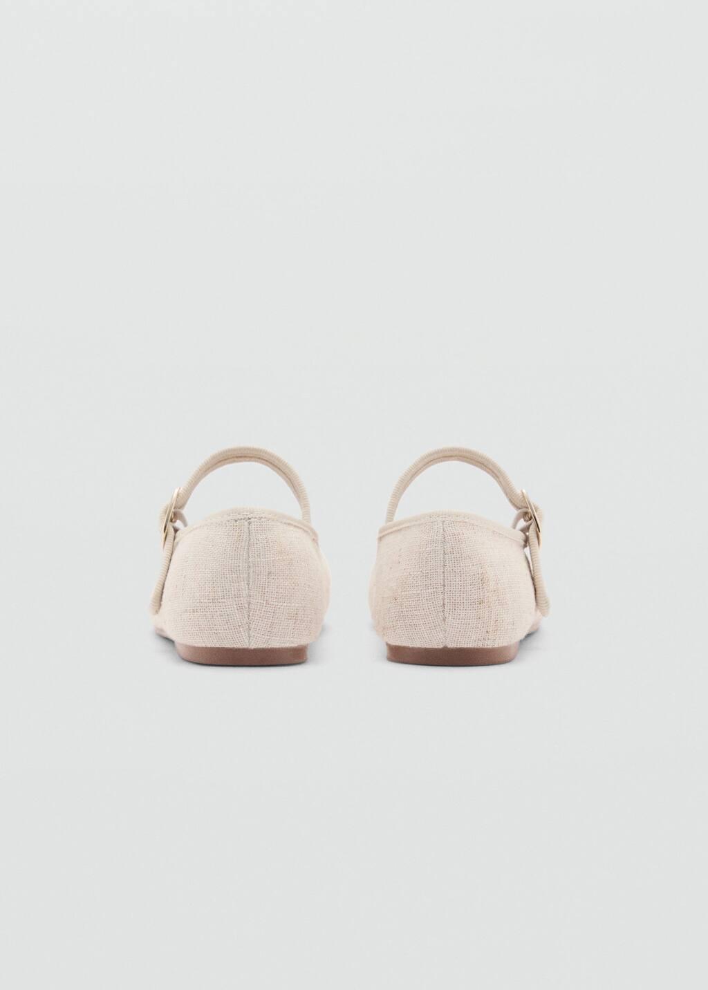 Brown Lt Pastel Round-Toe Ballet Flats With Buckle, Baby Girl, Light Pastel Brown, large image number 1