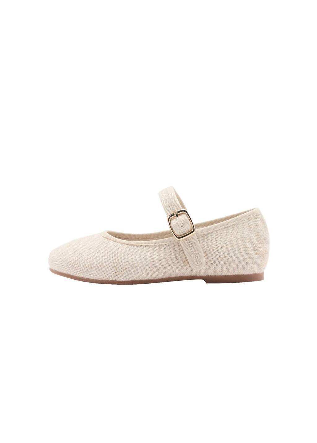 Brown Lt Pastel Round-Toe Ballet Flats With Buckle, Baby Girl, , large image number 2