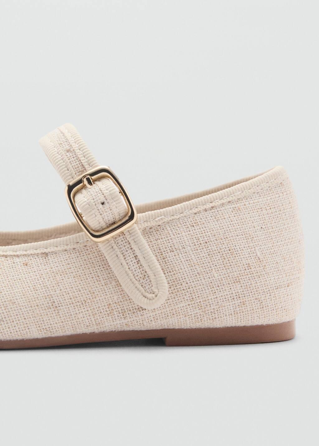 Brown Lt Pastel Round-Toe Ballet Flats With Buckle, Baby Girl, , large image number 3