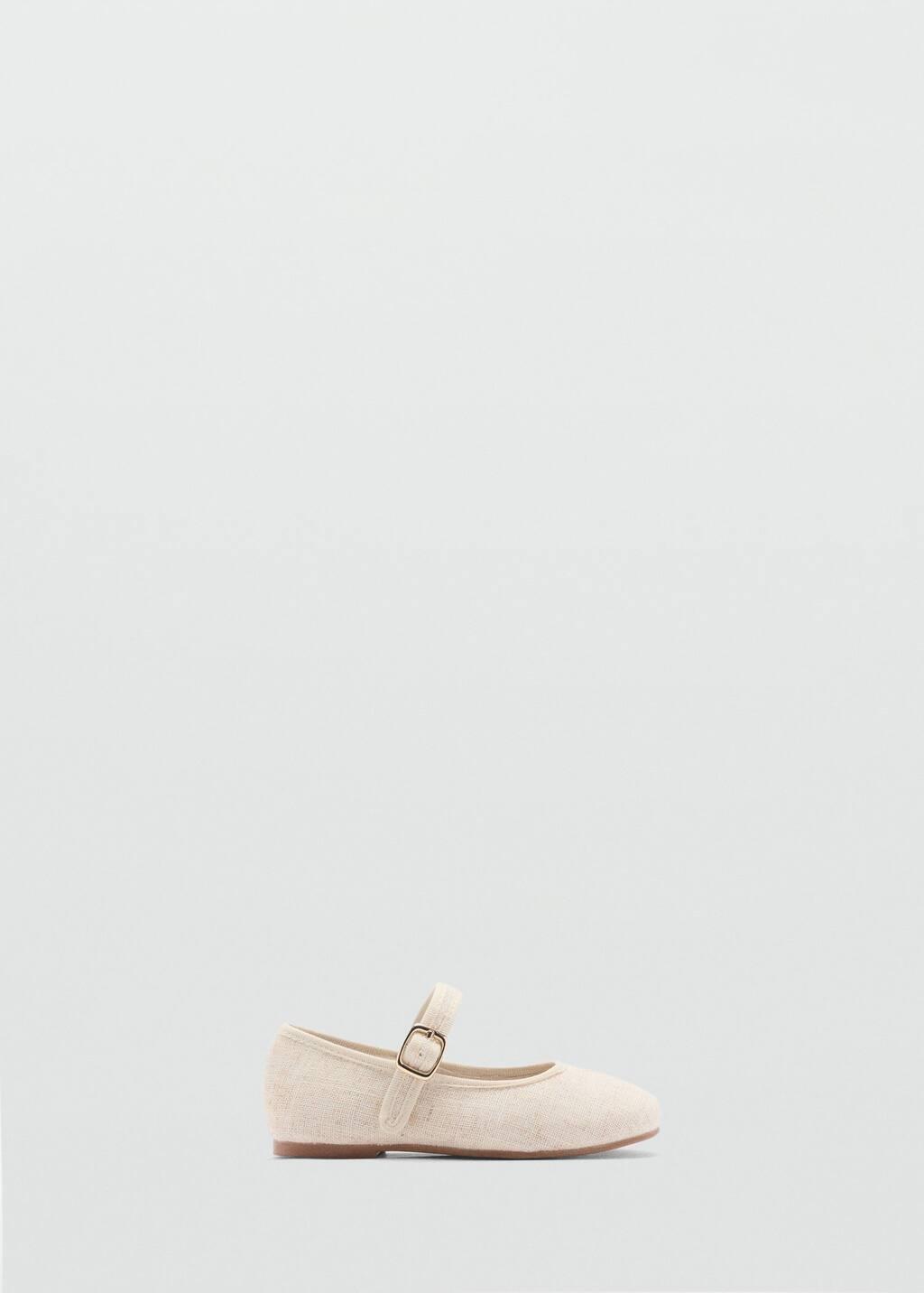 Brown Lt Pastel Round-Toe Ballet Flats With Buckle, Baby Girl, , large image number 4