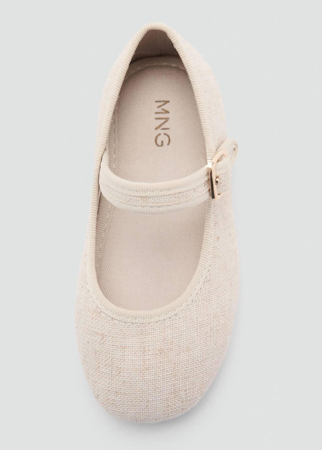 Brown Lt Pastel Round-Toe Ballet Flats With Buckle, Baby Girl, , large image number 5
