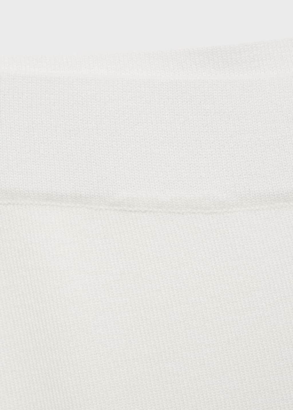 White Straight Knitted Trousers, , large image number 3