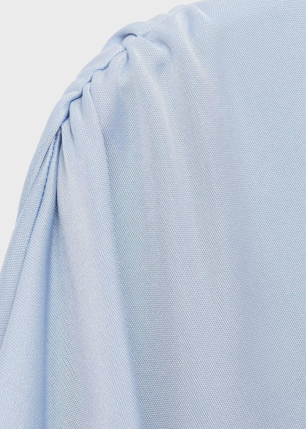 Blue Lt Pastel Asymmetric Draped Gown, , large image number 5