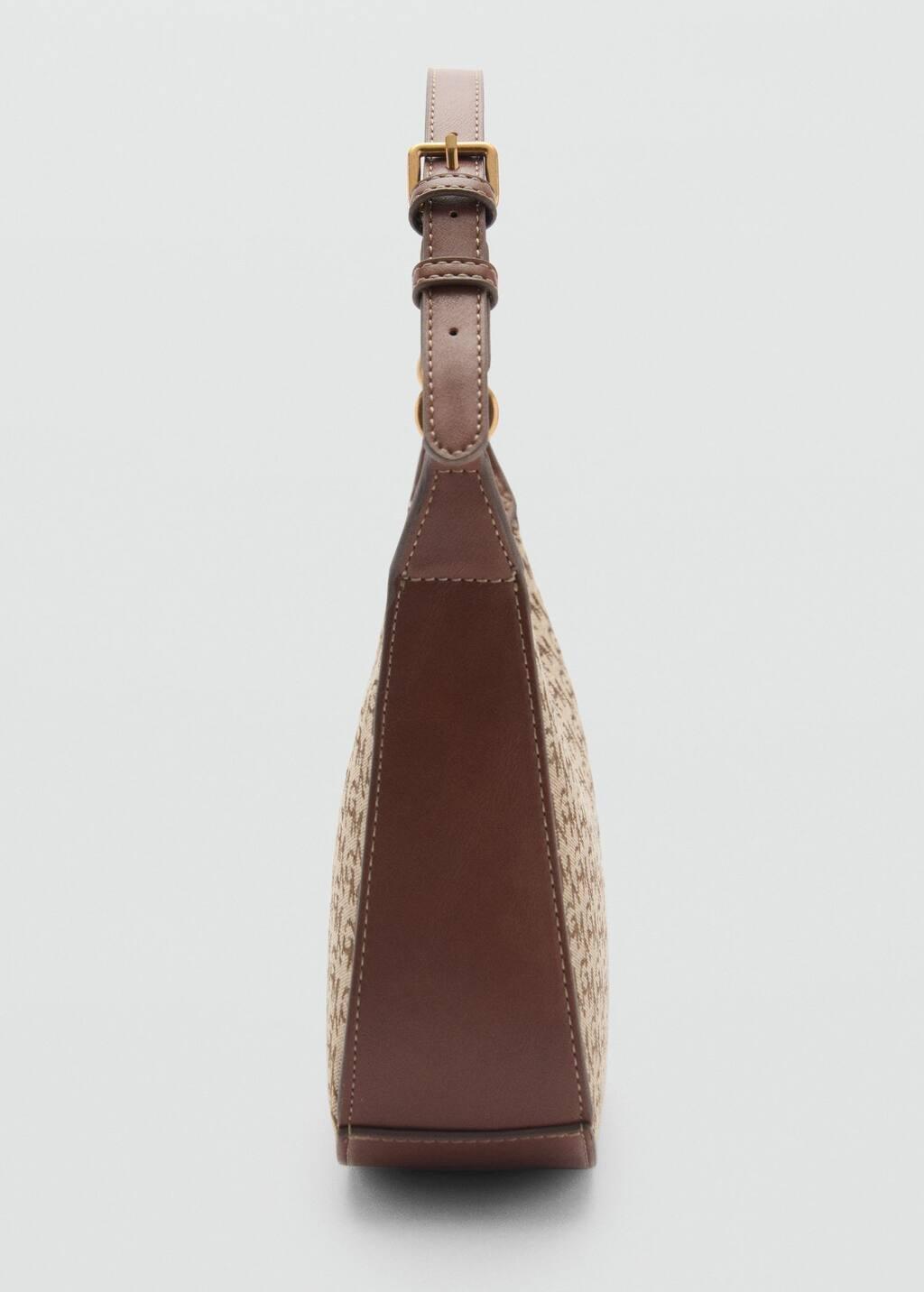 Brown Shoulder Bag With Printed Logo, 0201_30, large image number 1