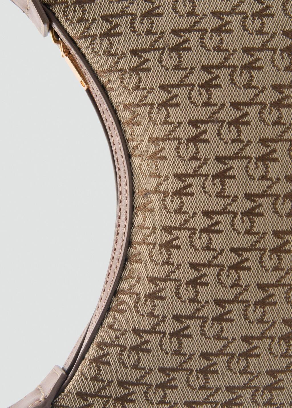 Brown Shoulder Bag With Printed Logo, 0201_30, large image number 3