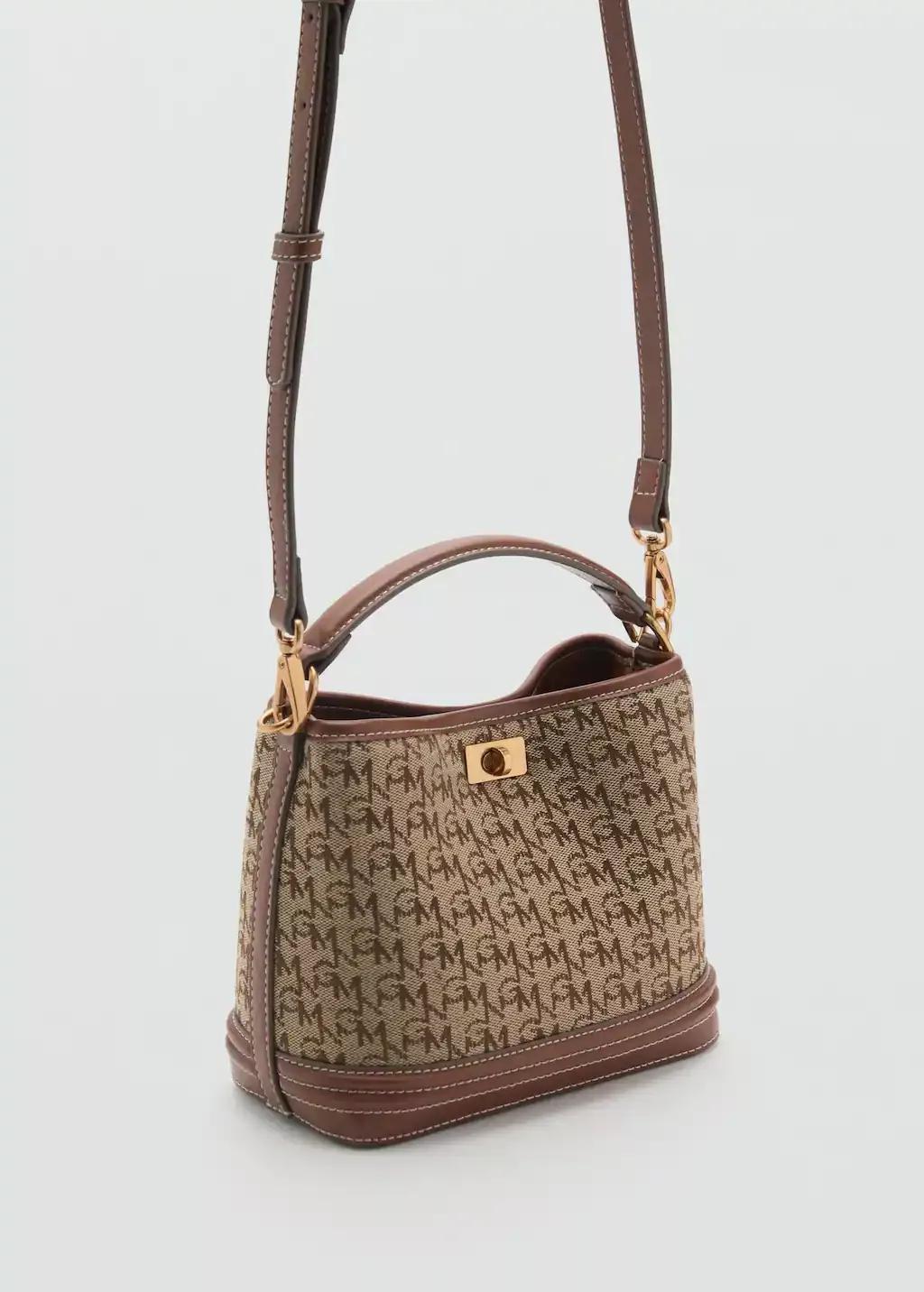 Brown Handmade Monogram Shopper Bag, Brown, large image number 0