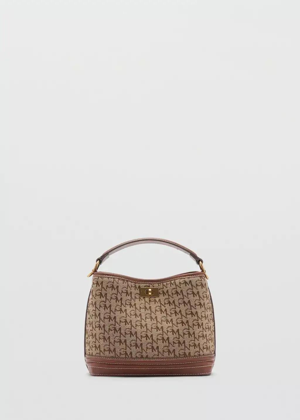 Brown Handmade Monogram Shopper Bag, Brown, large image number 4