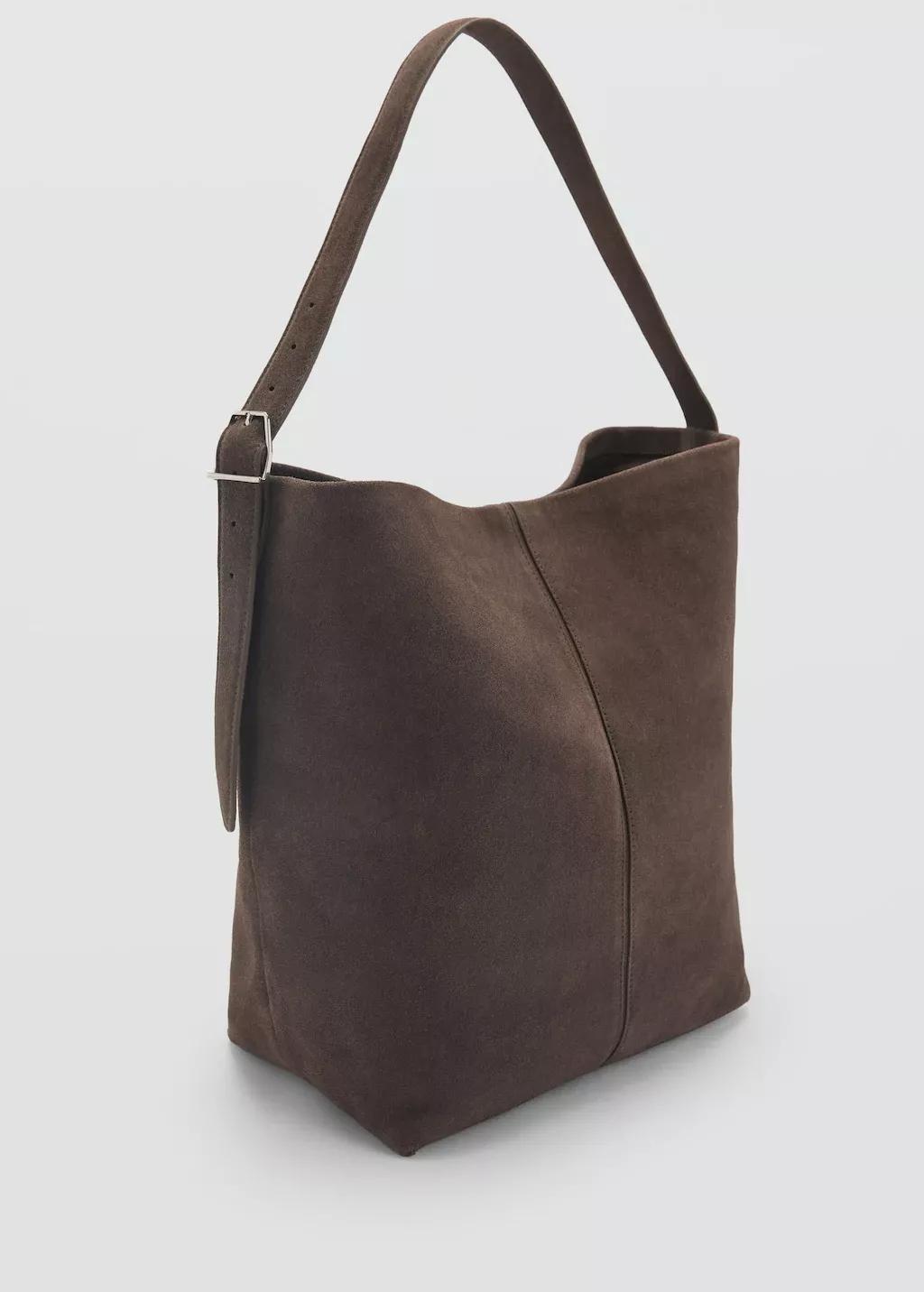 Brown Plain Handmade Shopper, Medium Brown, large image number 0