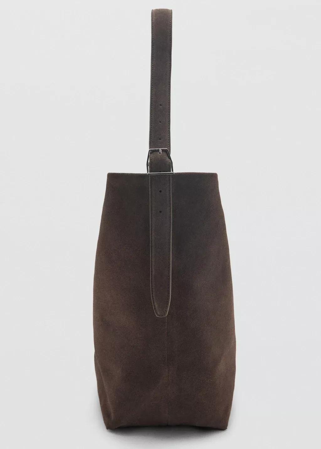 Brown Plain Handmade Shopper, Medium Brown, large image number 1