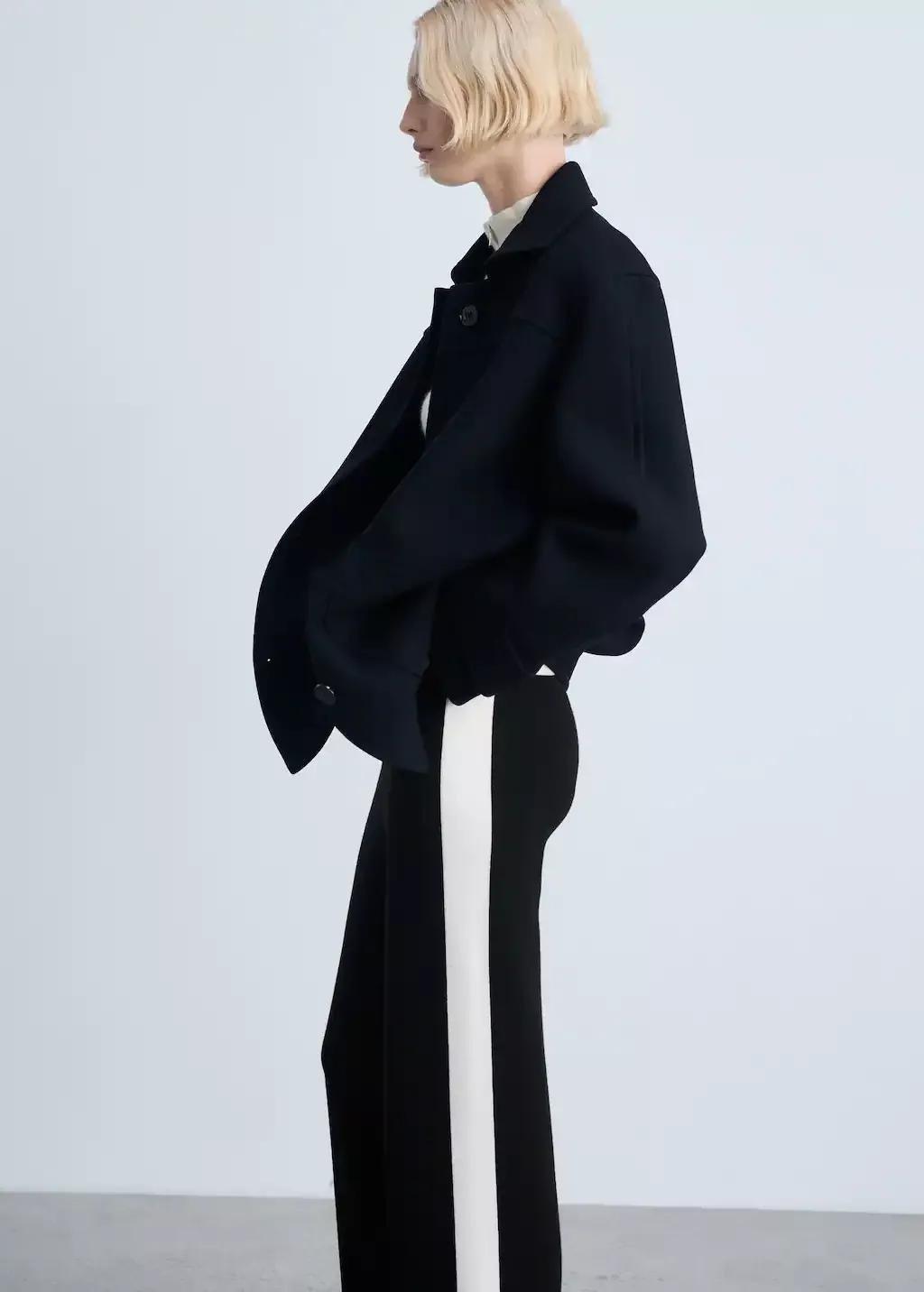 Black Contrasting Stripe Knitted Sweater, , large image number 2