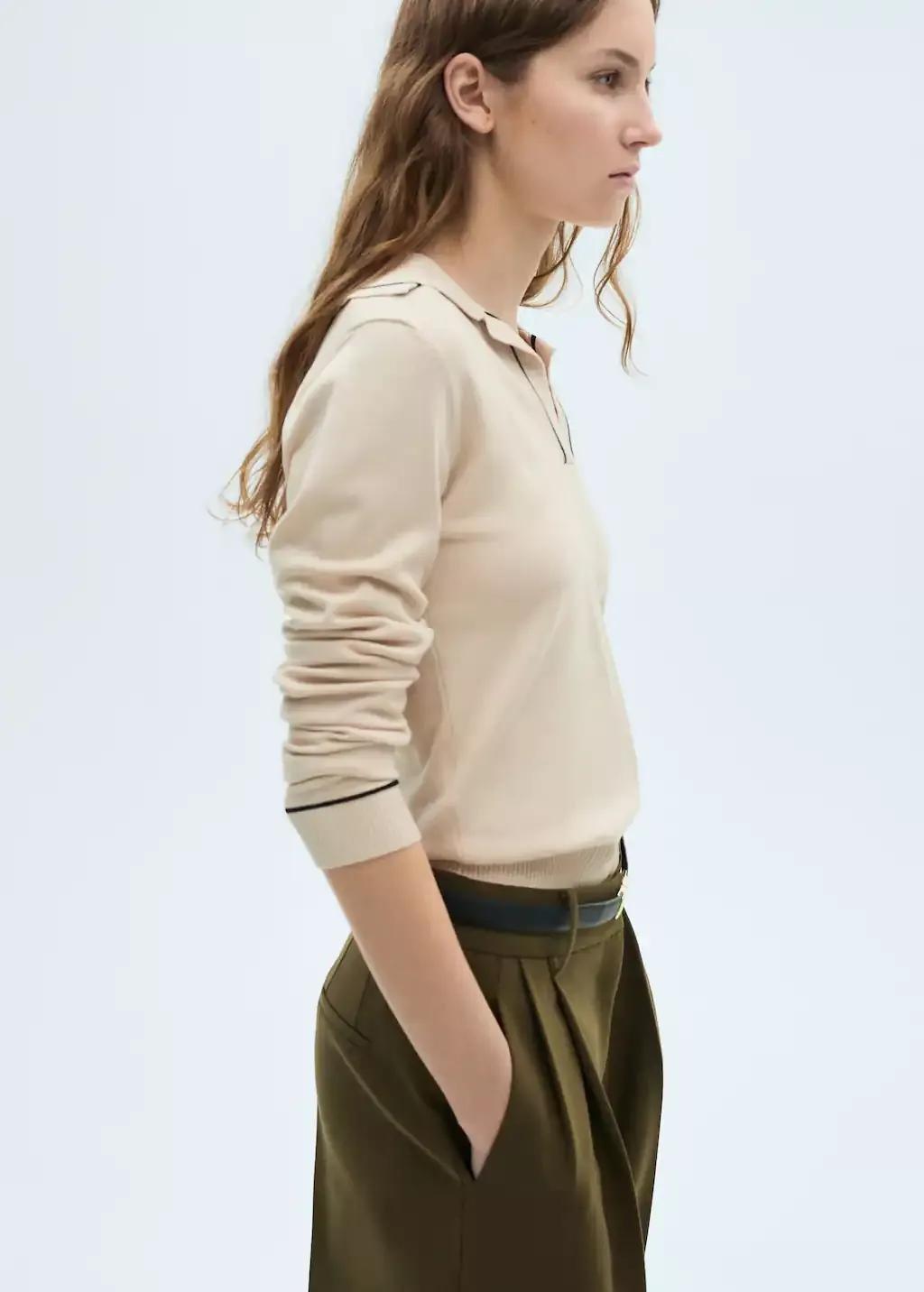 Grey Lt Pastel Jersey With Contrasting Lapels And Trims, , medium
