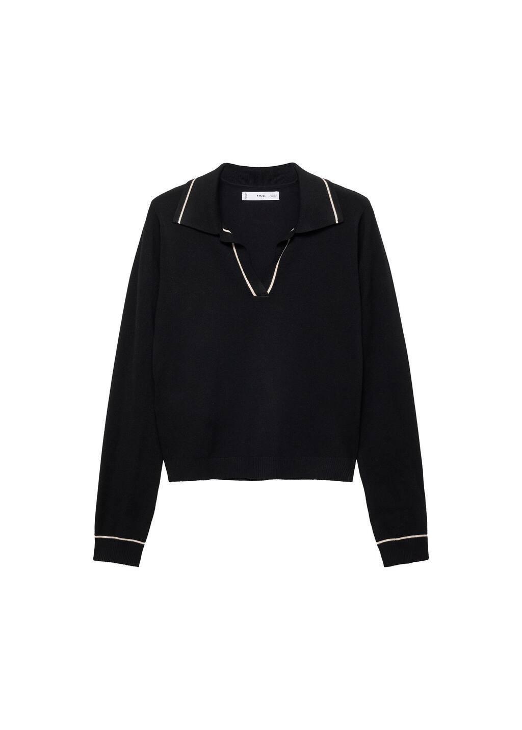 Black Jersey With Contrasting Lapels And Trims, , large image number 2