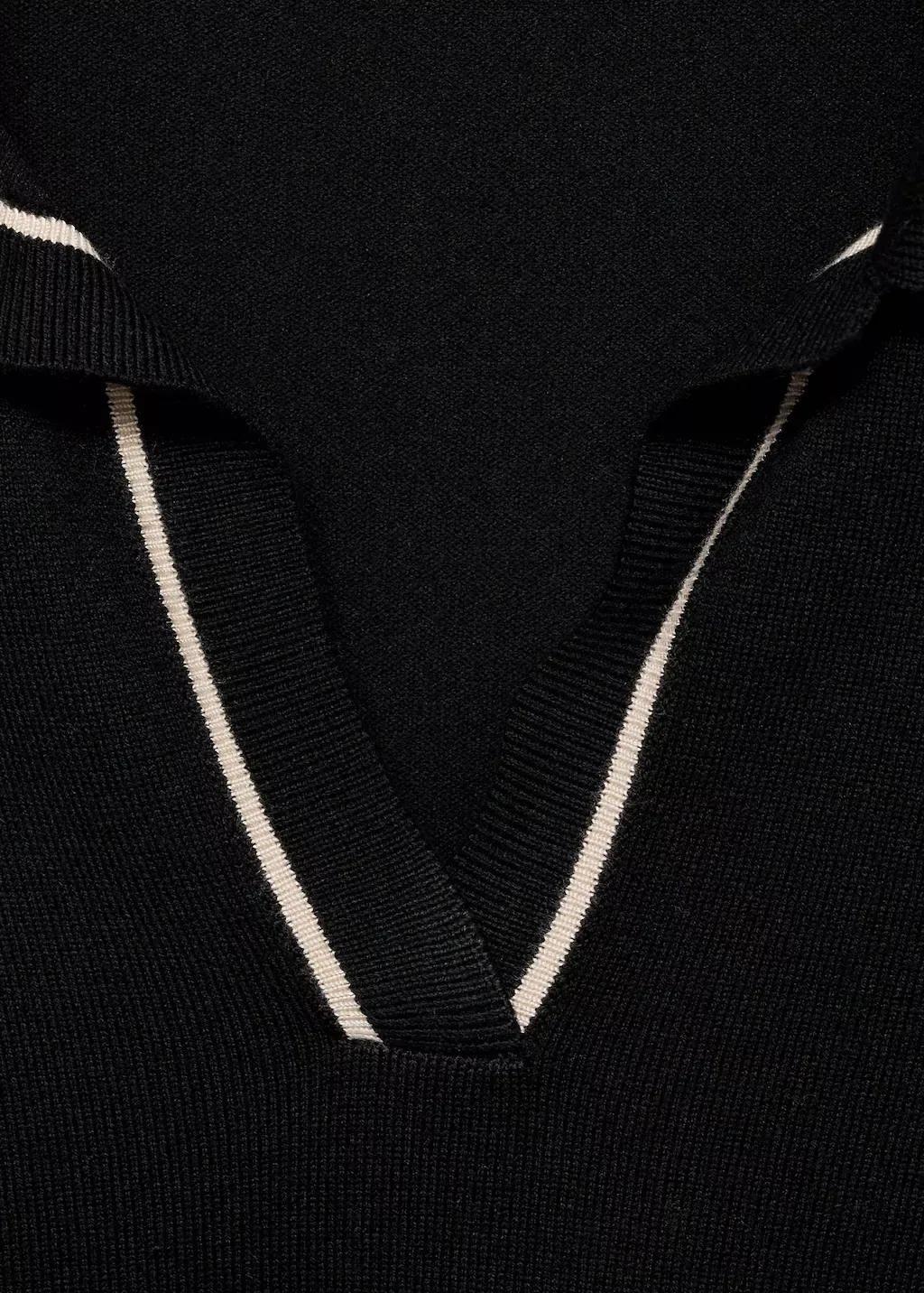 Black Jersey With Contrasting Lapels And Trims, , large image number 7