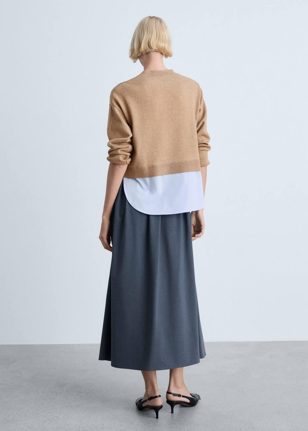 Brown Combined Knitted Sweater, , large image number 6