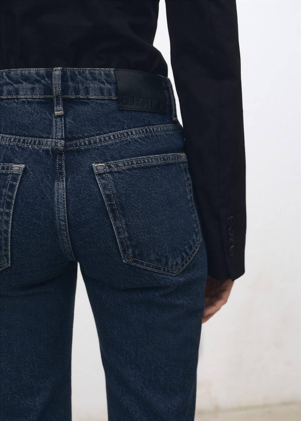 Blue Mid-Rise Flare Jeans, , large image number 1