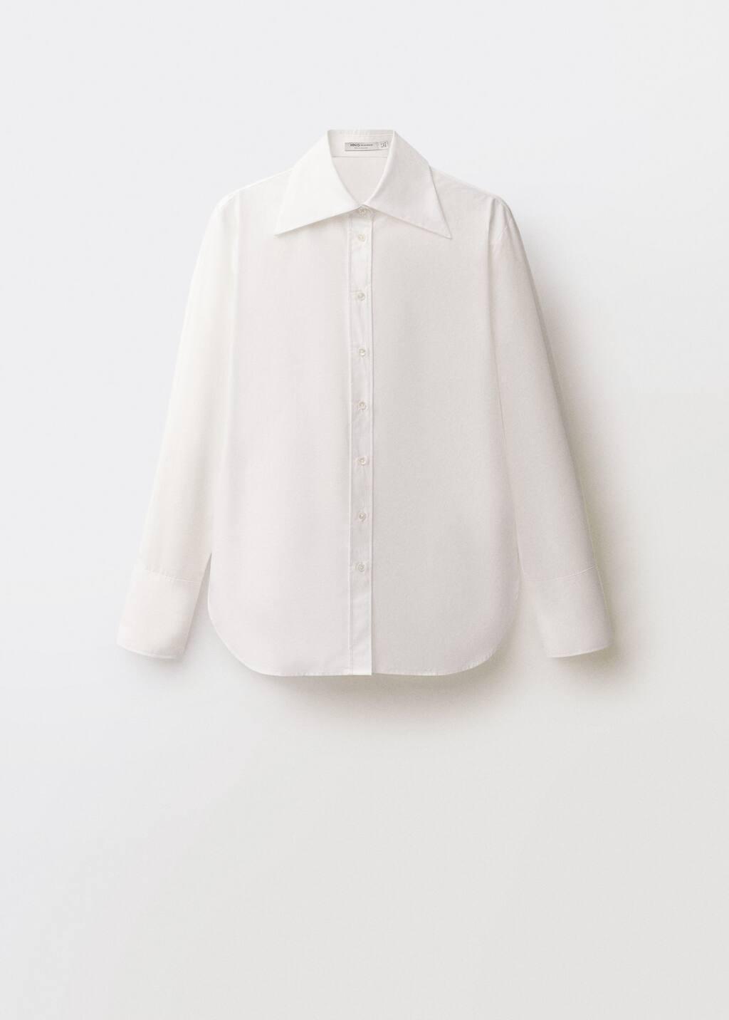 White Oversize Cotton Shirt, , large image number 4