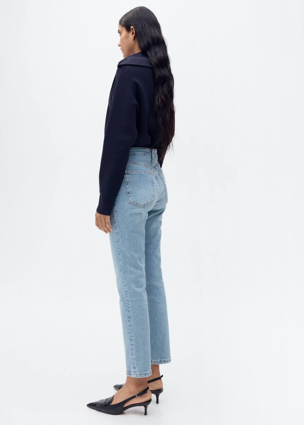 Blue Claudia Slim-Fit Cropped Jeans, , large image number 6