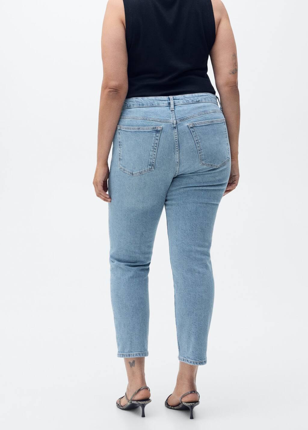 Blue Claudia Slim-Fit Cropped Jeans, , large image number 7