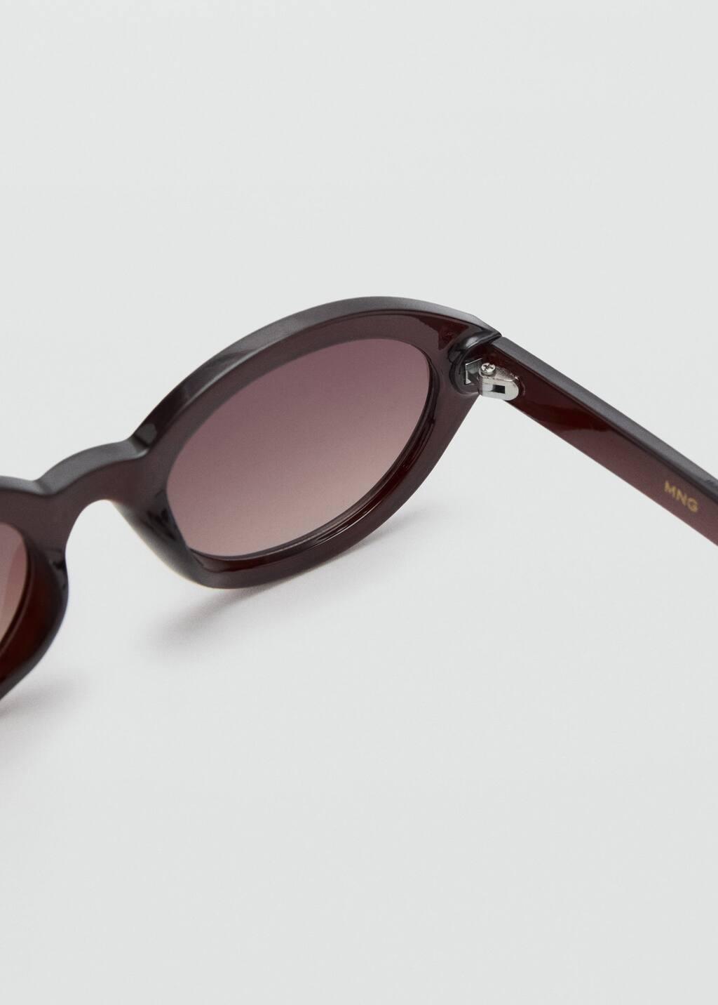 Brown Oval Frame Sunglasses, Brown, large image number 1
