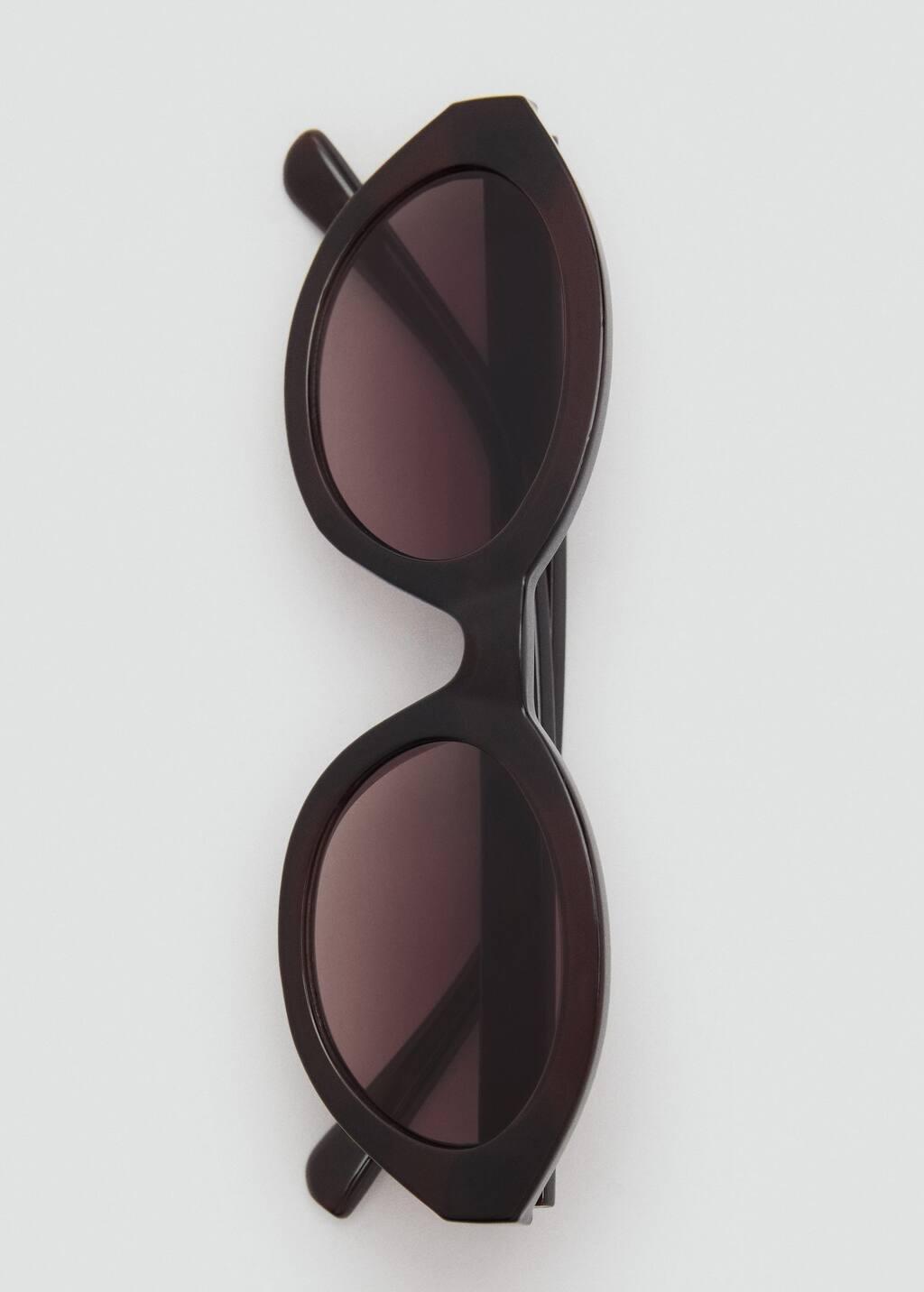 Brown Oval Frame Sunglasses, Brown, large image number 3