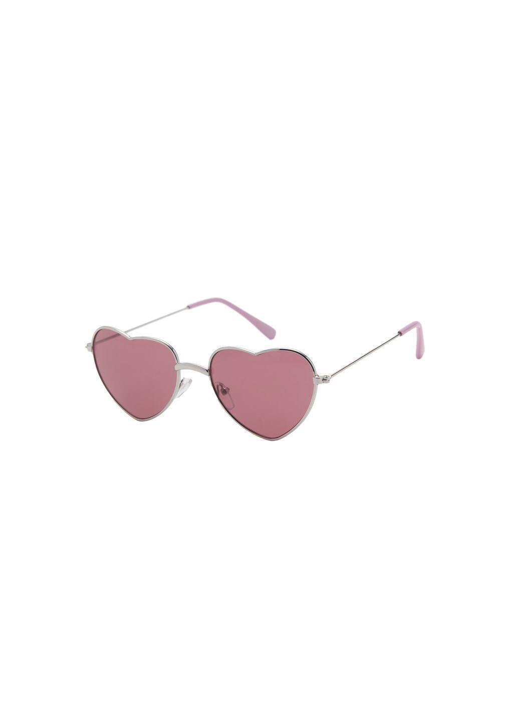 Silver Heart-Shape Sunglasses, Kids Girl, Silver, large image number 2