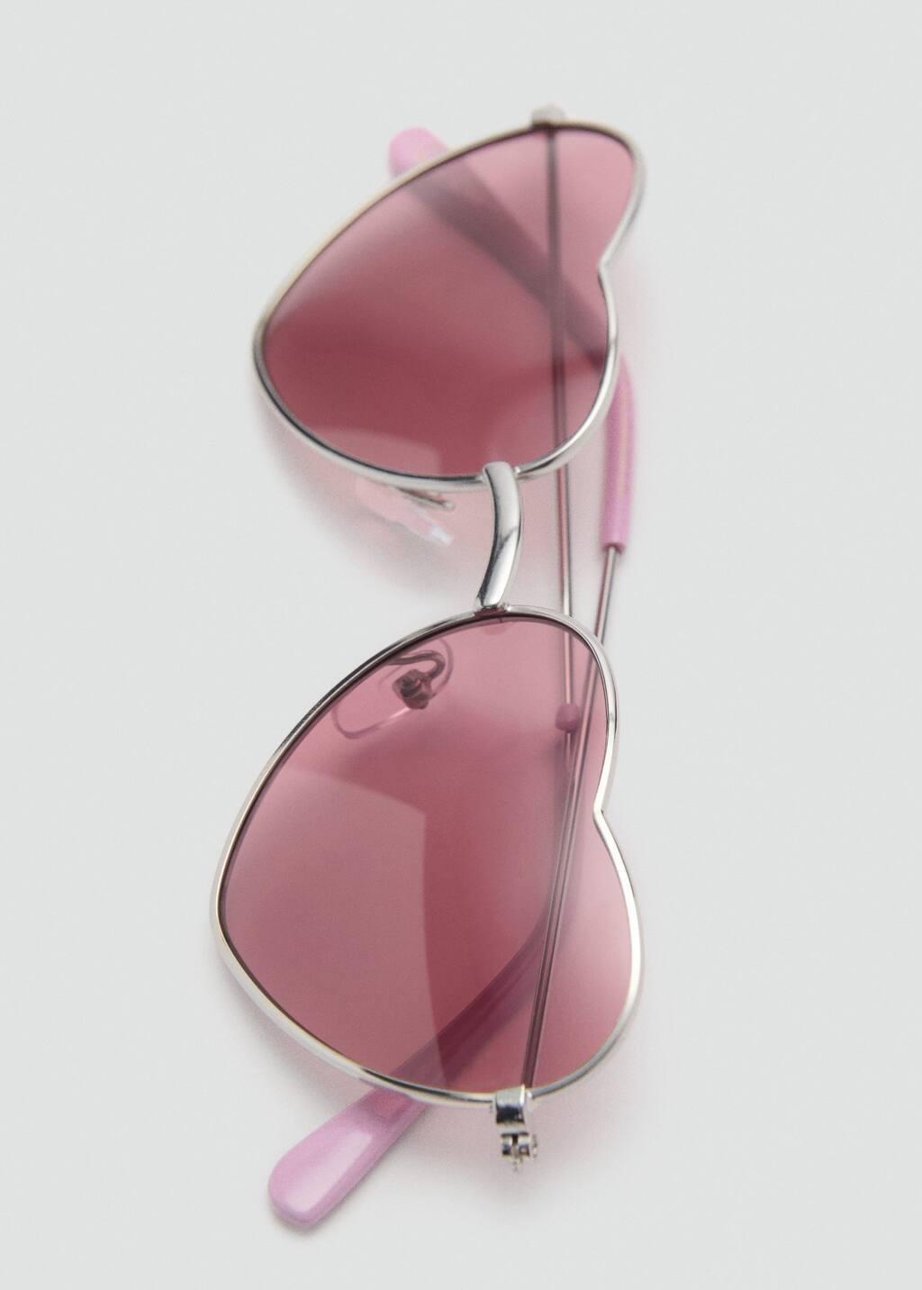Silver Heart-Shape Sunglasses, Kids Girl, Silver, large image number 3