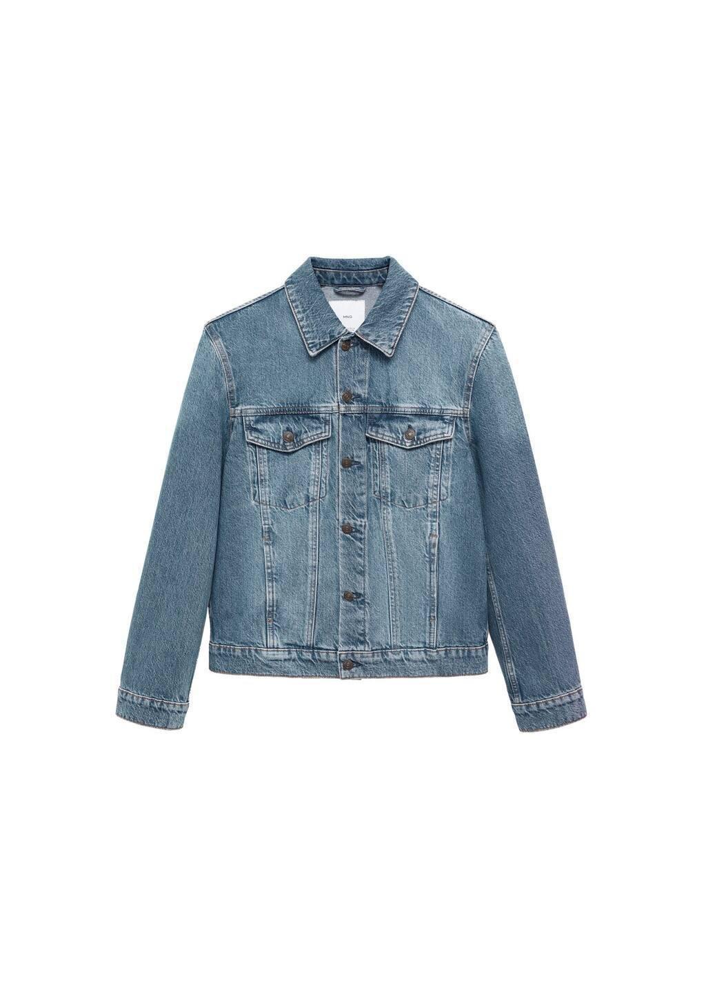 Blue Denim Jacket With Worn-Out Effect, , large image number 3
