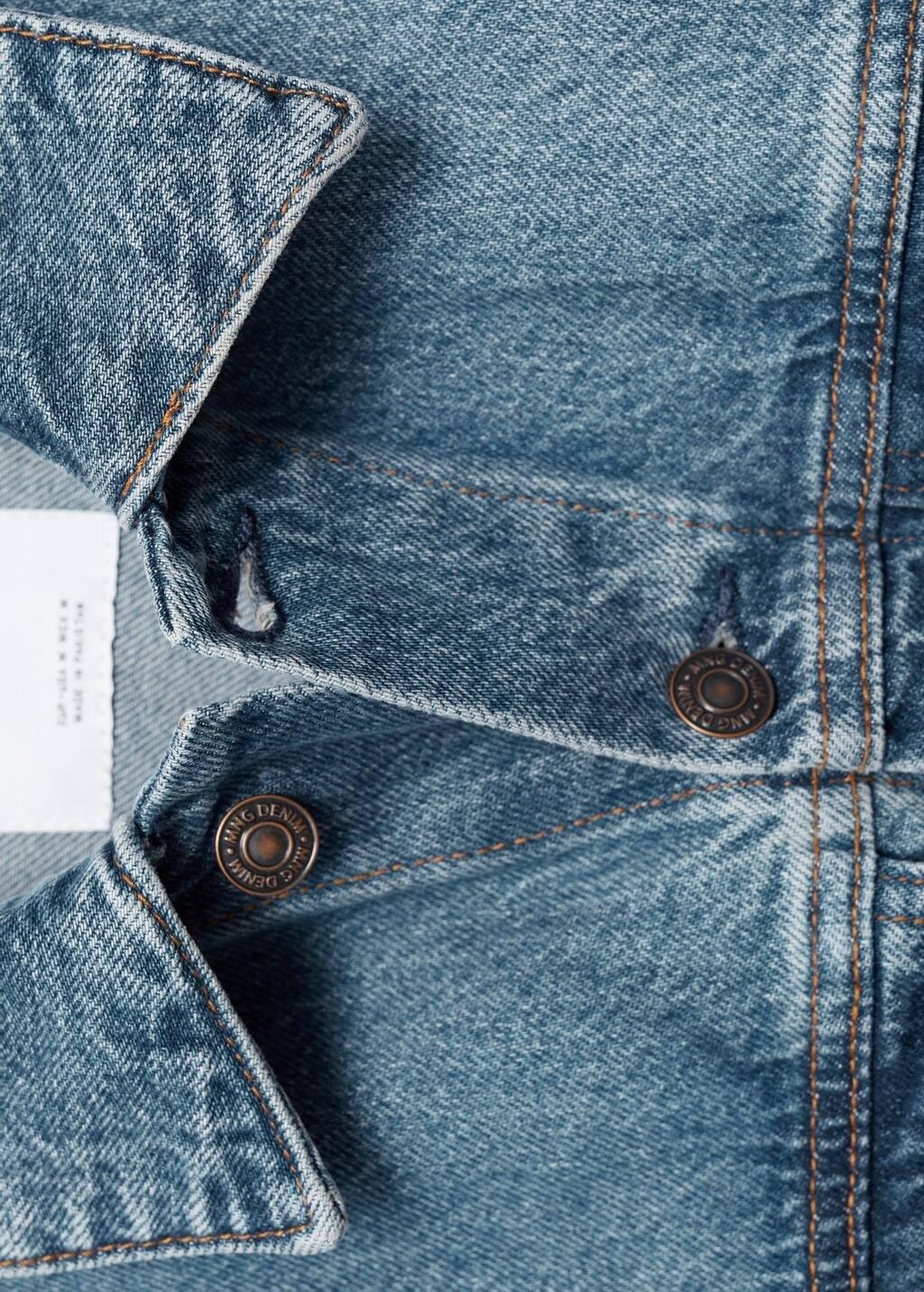 Blue Denim Jacket With Worn-Out Effect, , large image number 4