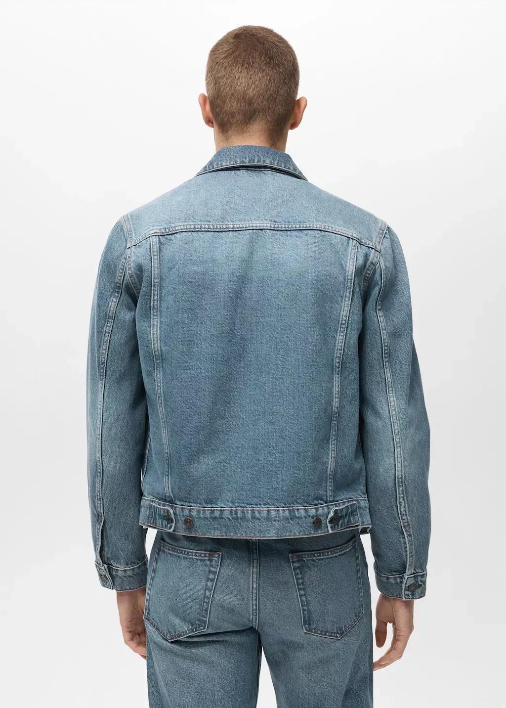 Blue Denim Jacket With Worn-Out Effect, , large image number 5