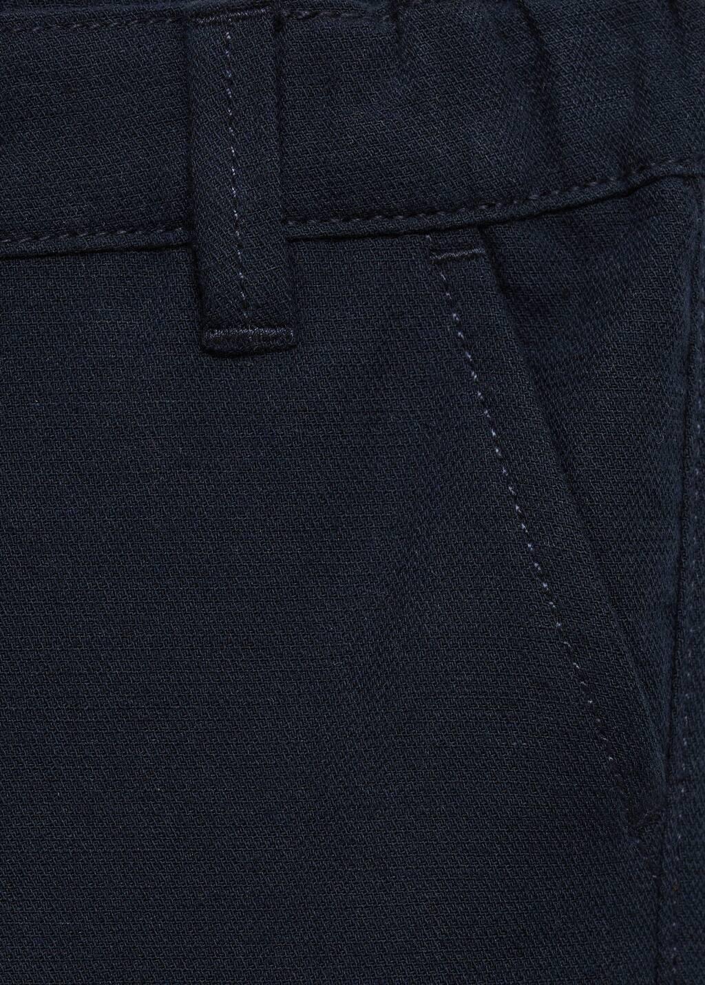 Navy Contrast Waistband Chinos Trousers, Kids Boys, , large image number 2