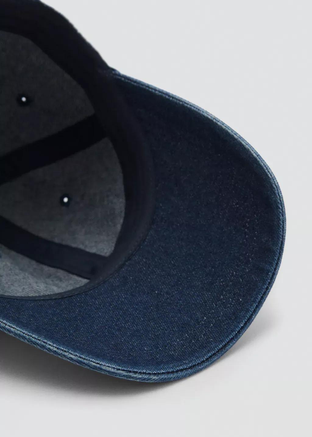 Blue Denim Cap With Visor, Open Blue, large image number 3