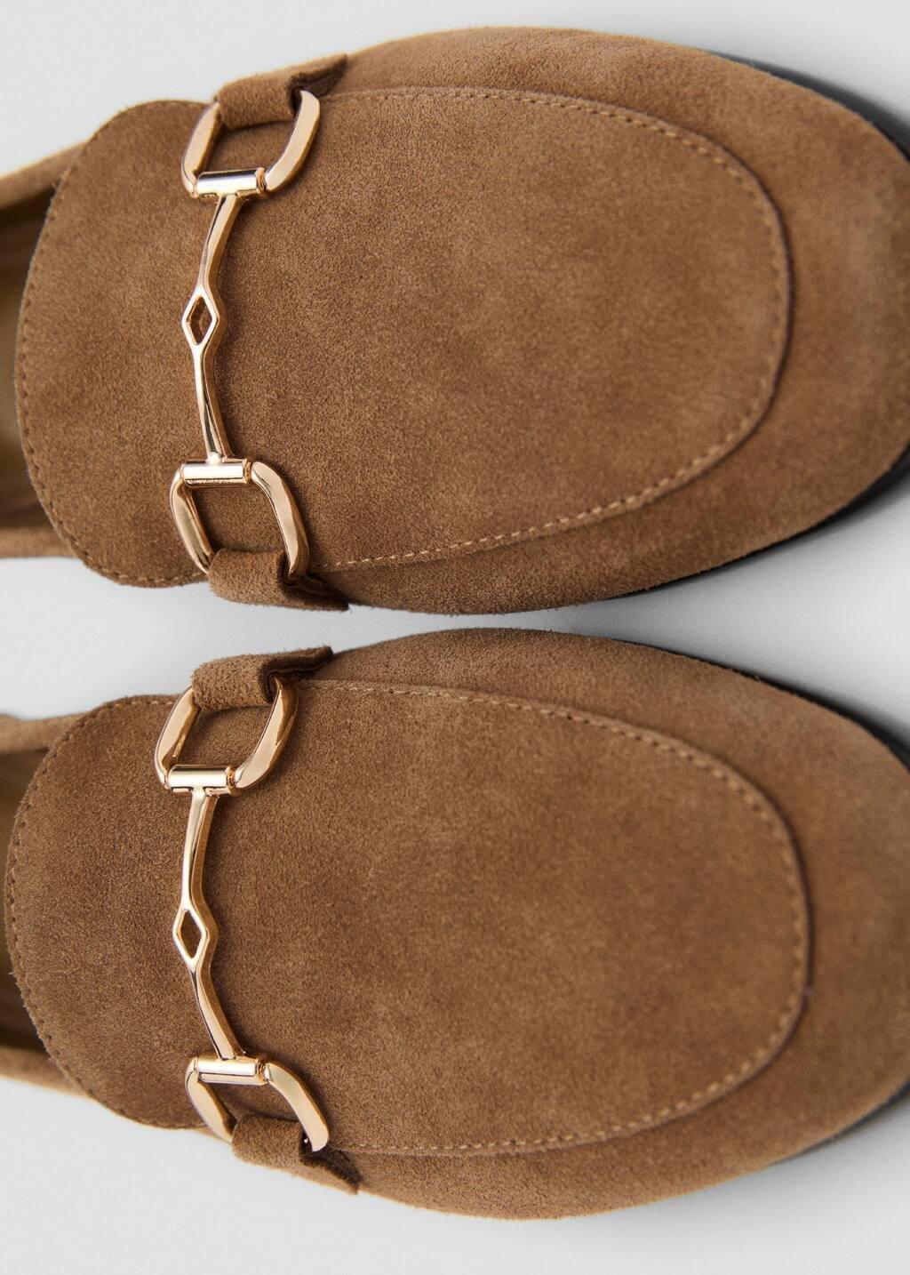 Brown Suede Moccasins With Buckle, , large image number 2