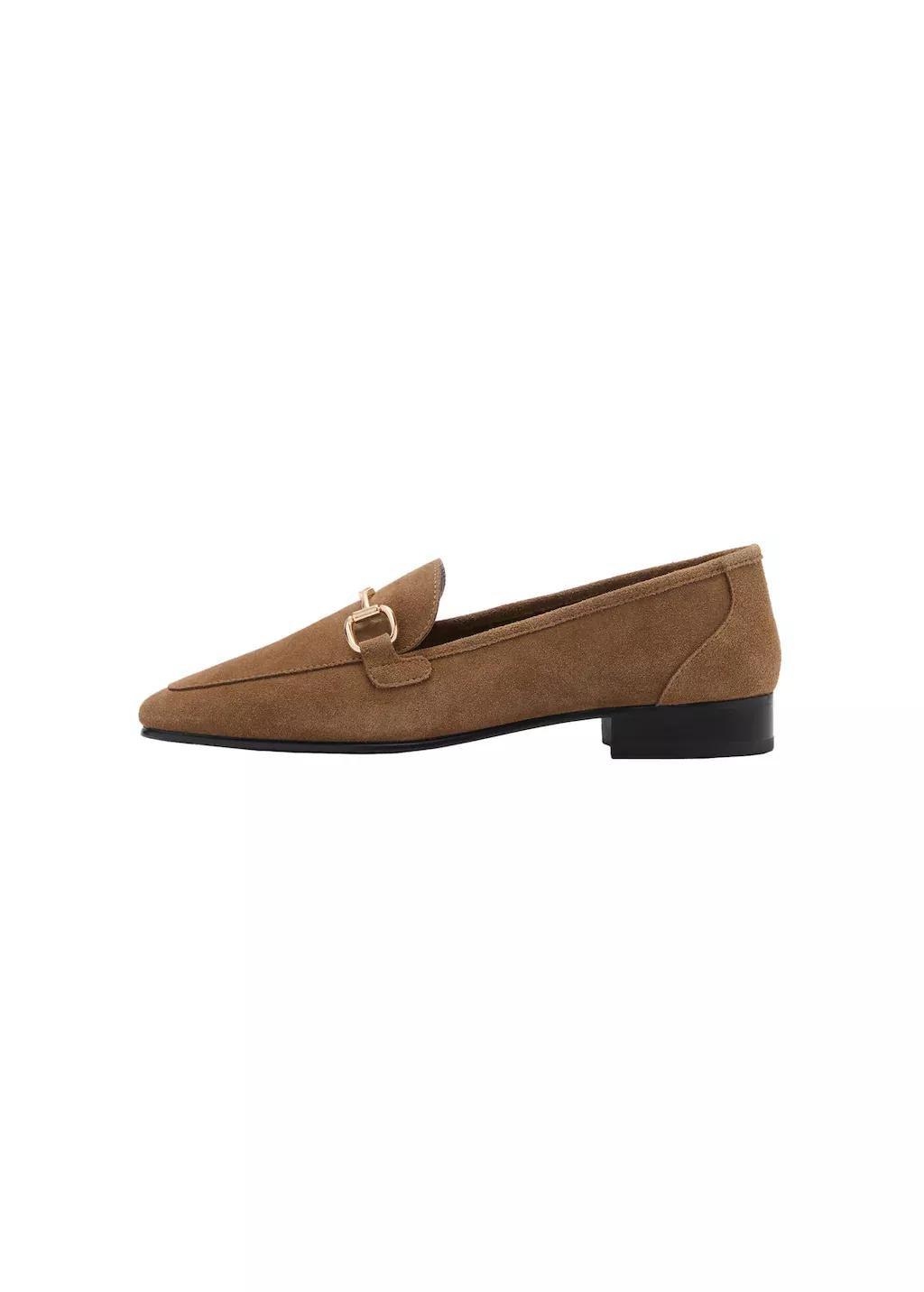 Brown Suede Moccasins With Buckle, , large image number 3