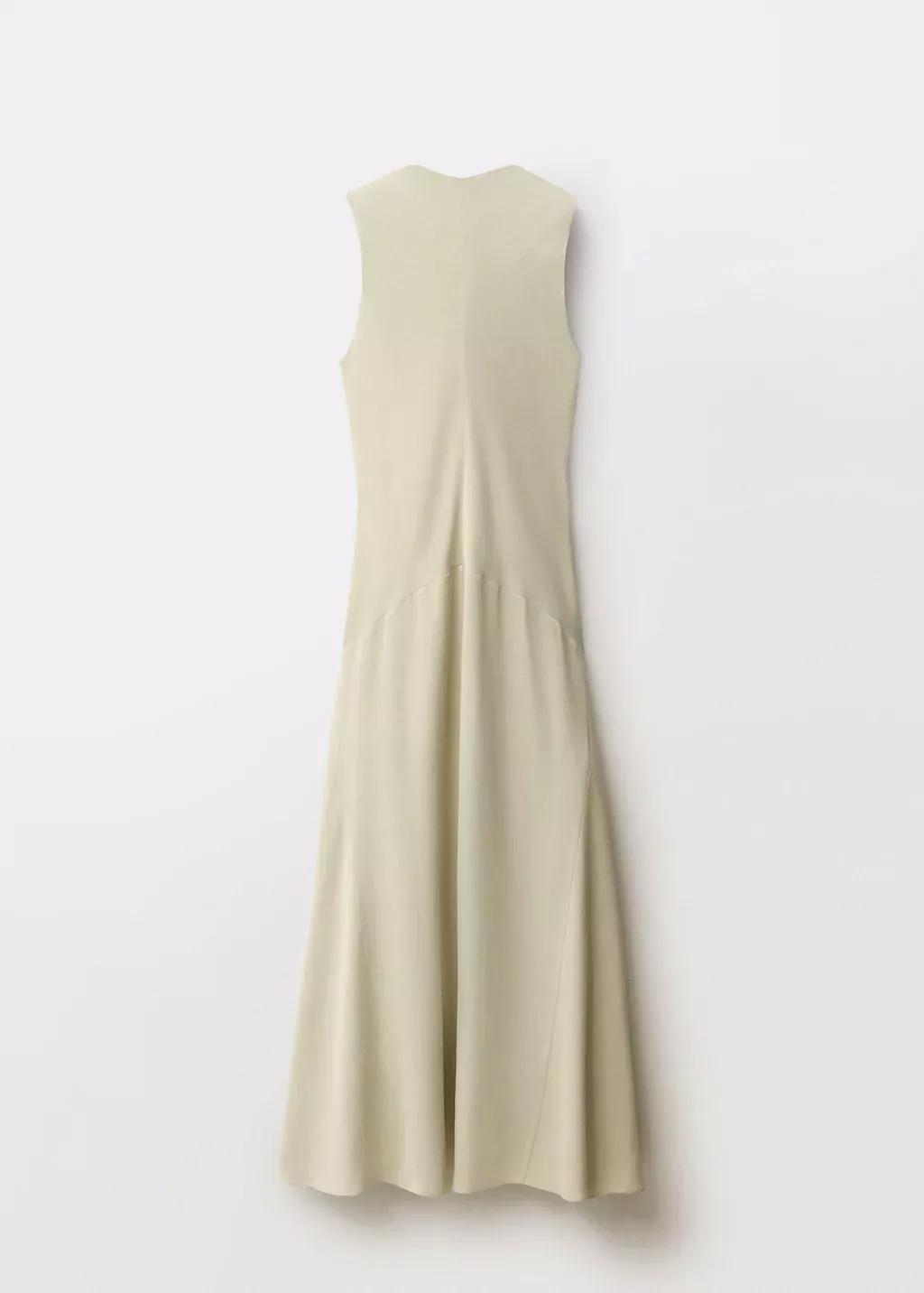Green Satin Dress With Back Opening, , large image number 3
