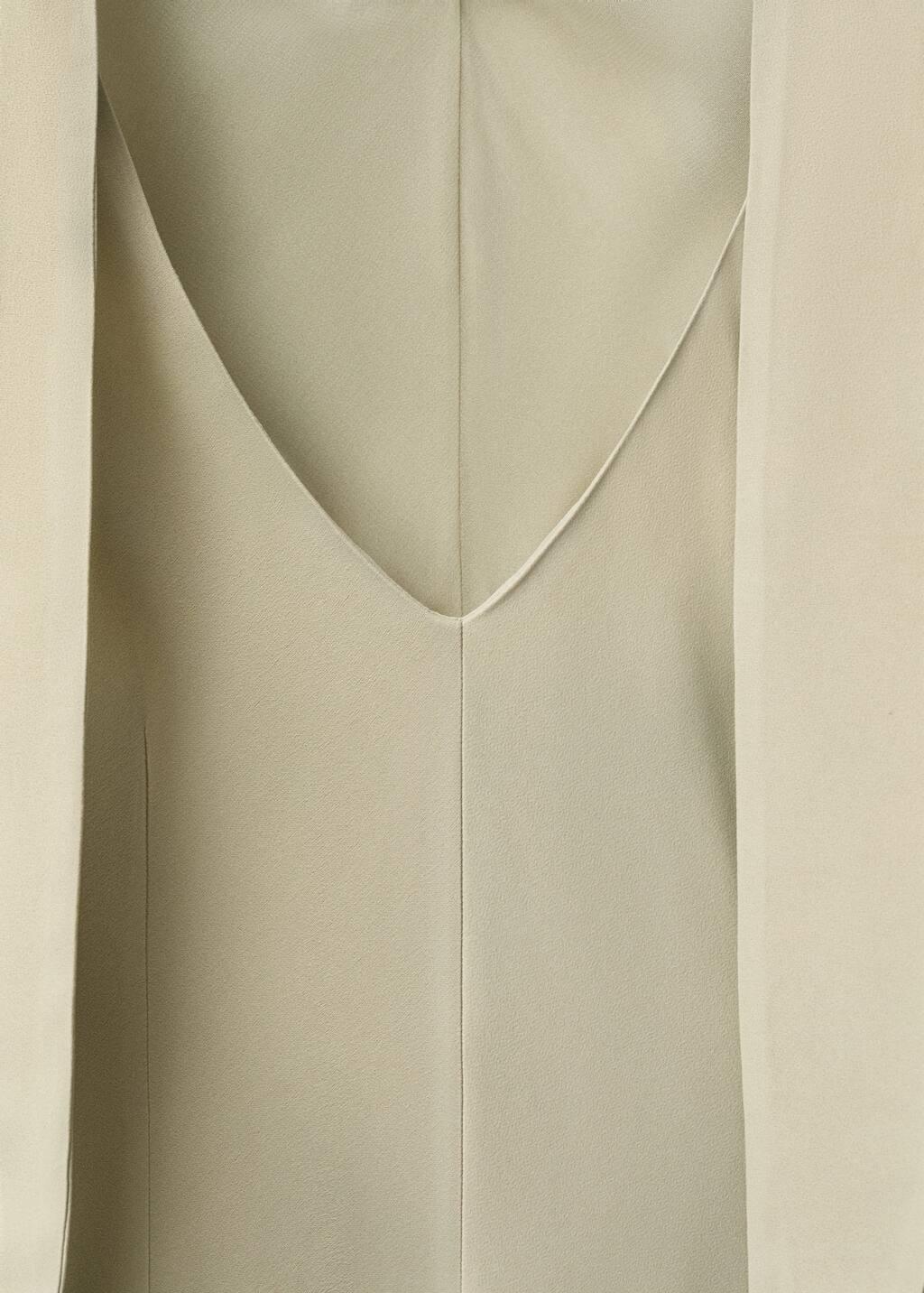 Green Satin Dress With Back Opening, , large image number 4
