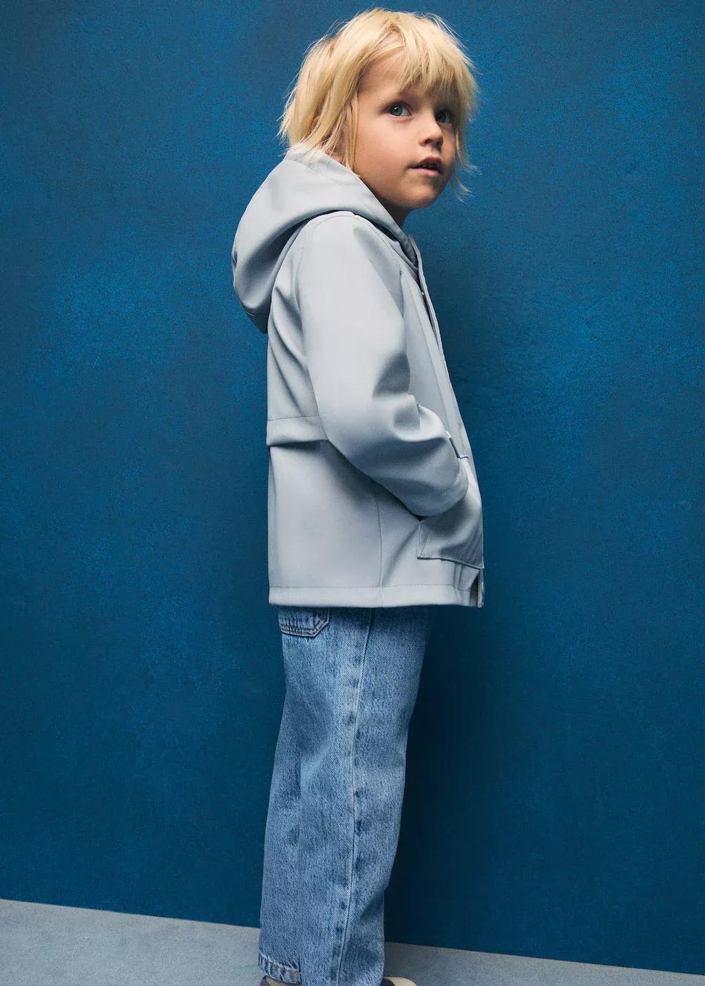 Blue Lt Pastel Water-Repellent Quilted Jacket, Baby Boy, , large image number 3