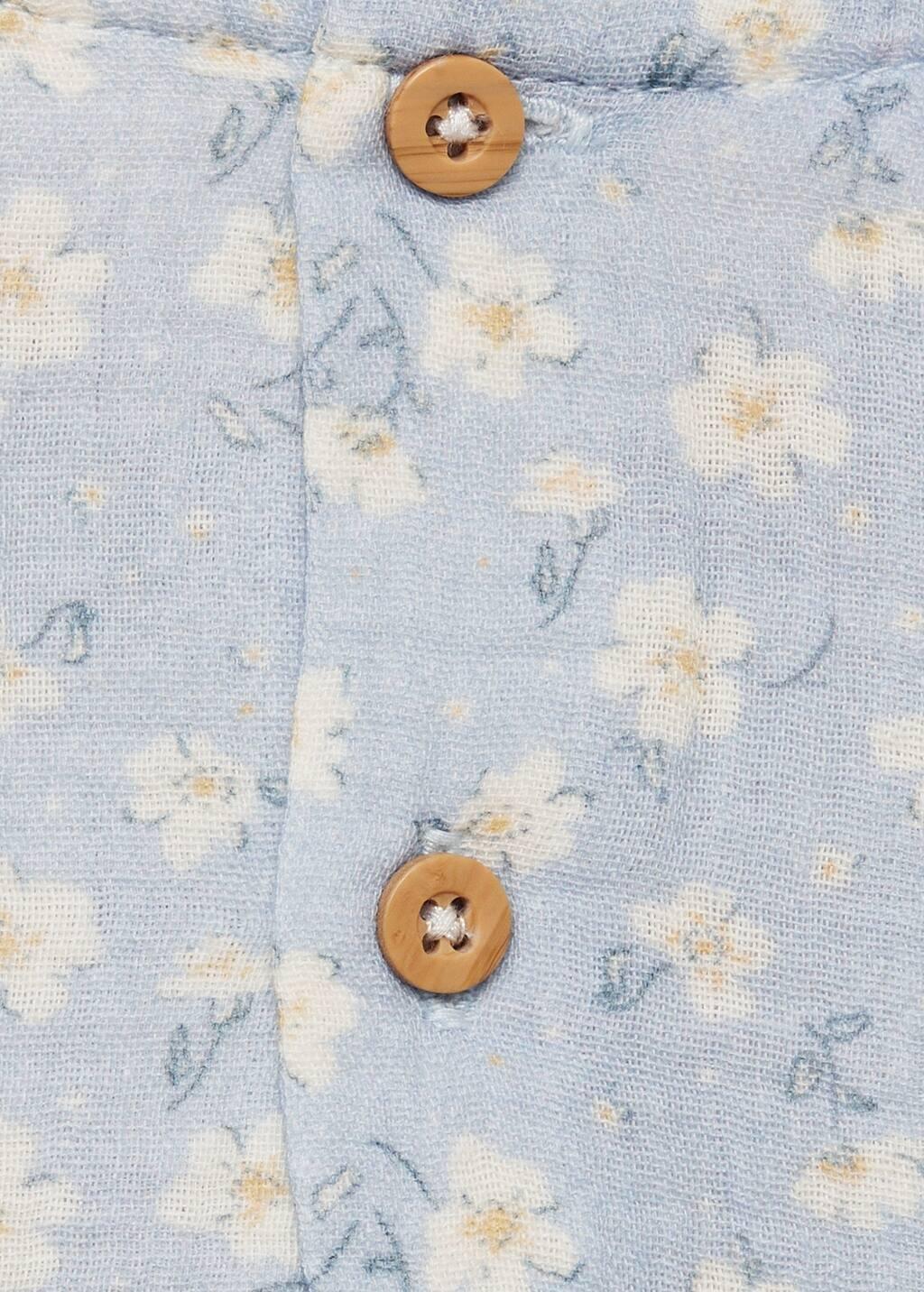 Blue Lt Pastel Flower Print Dress, Baby Girl, , large image number 1