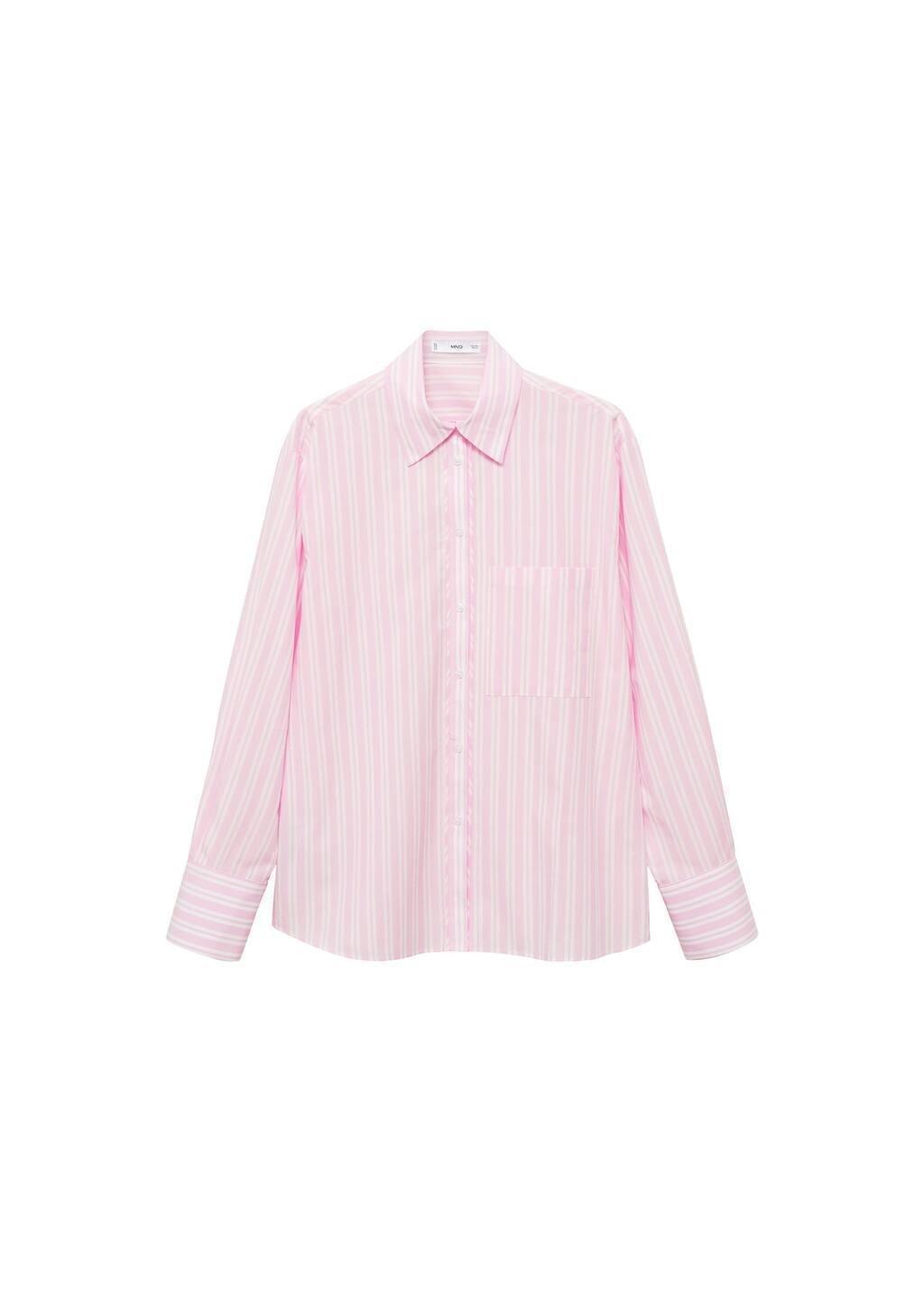 Pink Striped Straight Shirt, , large image number 2