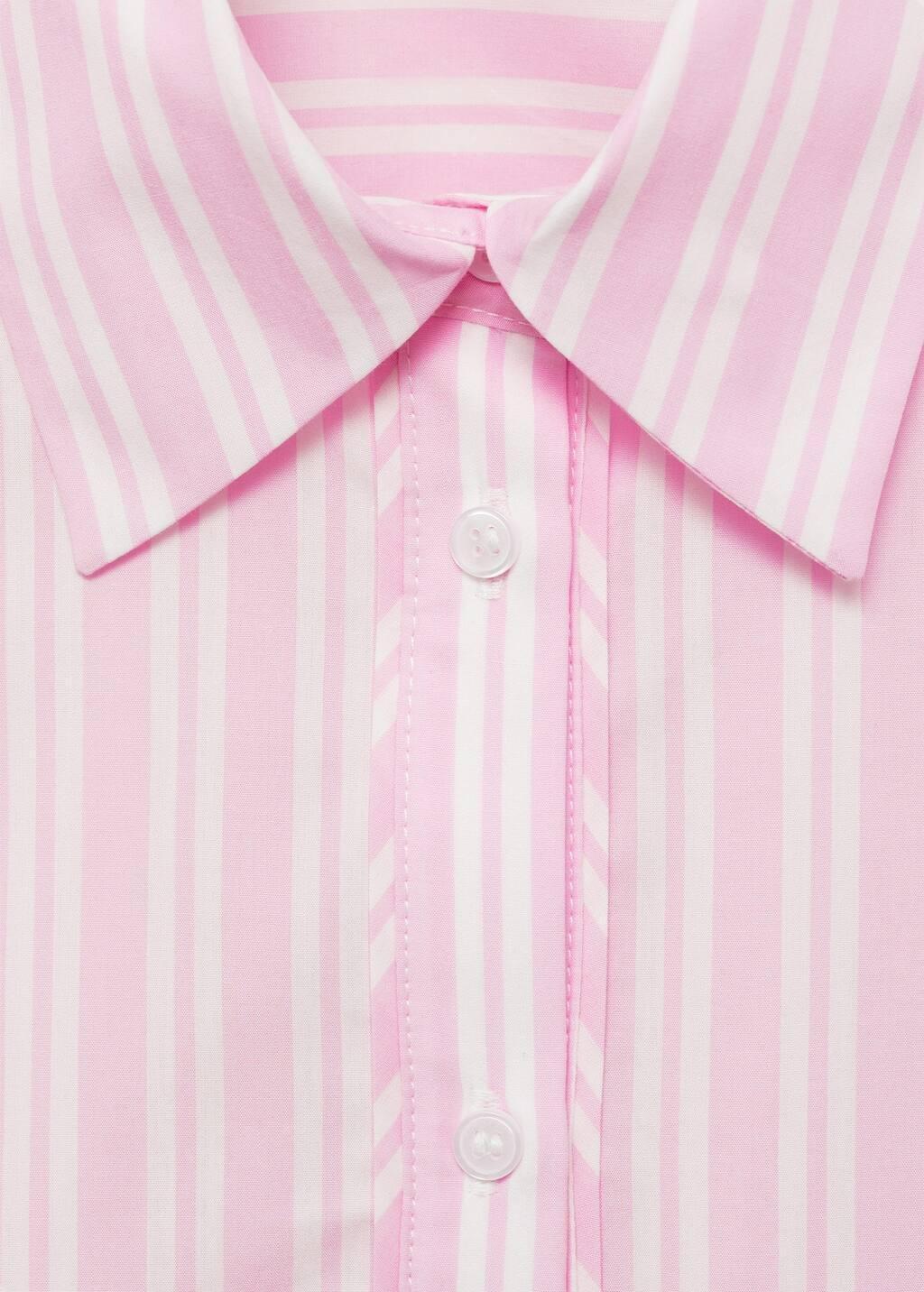Pink Striped Straight Shirt, , large image number 3