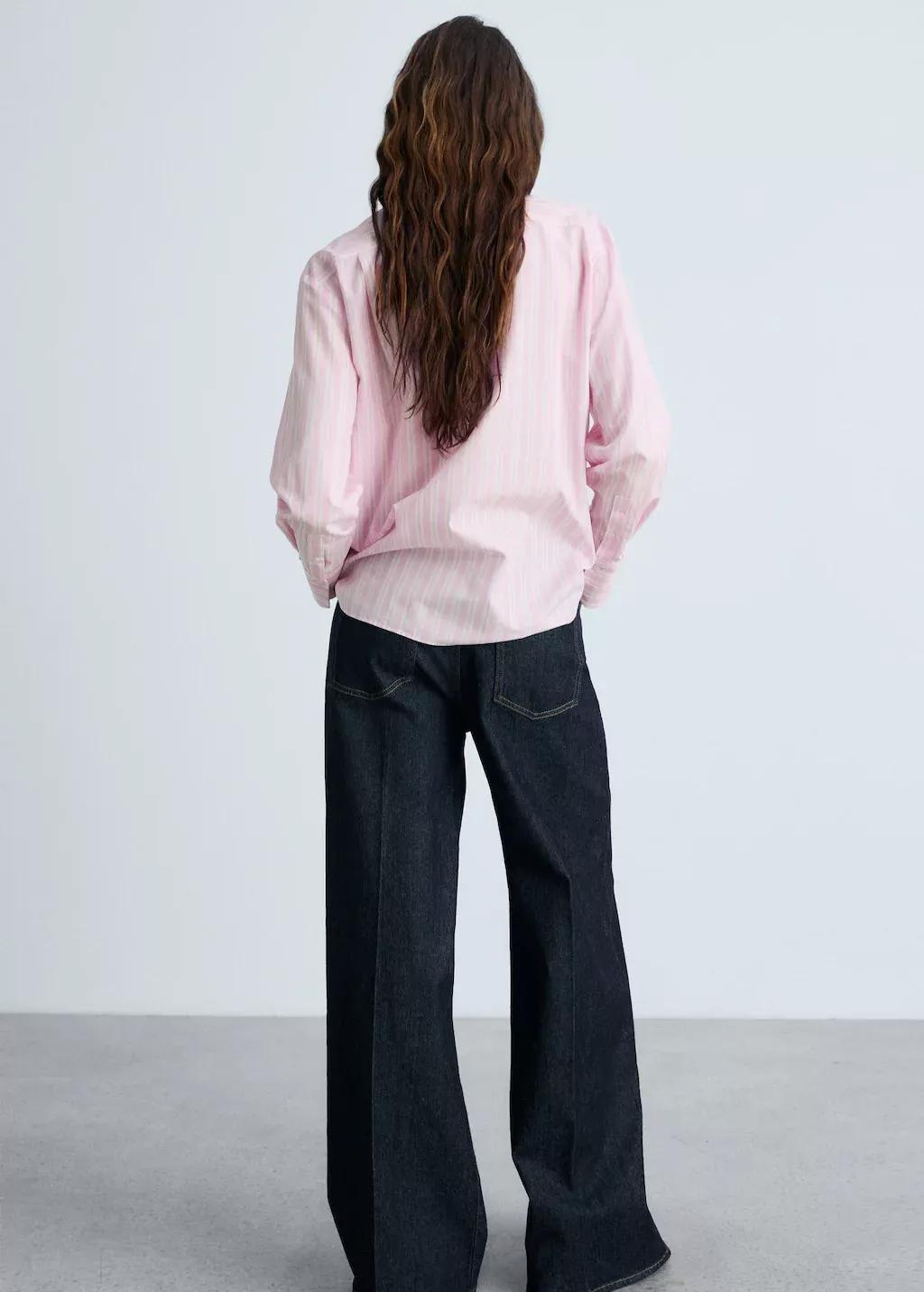 Pink Striped Straight Shirt, , large image number 5