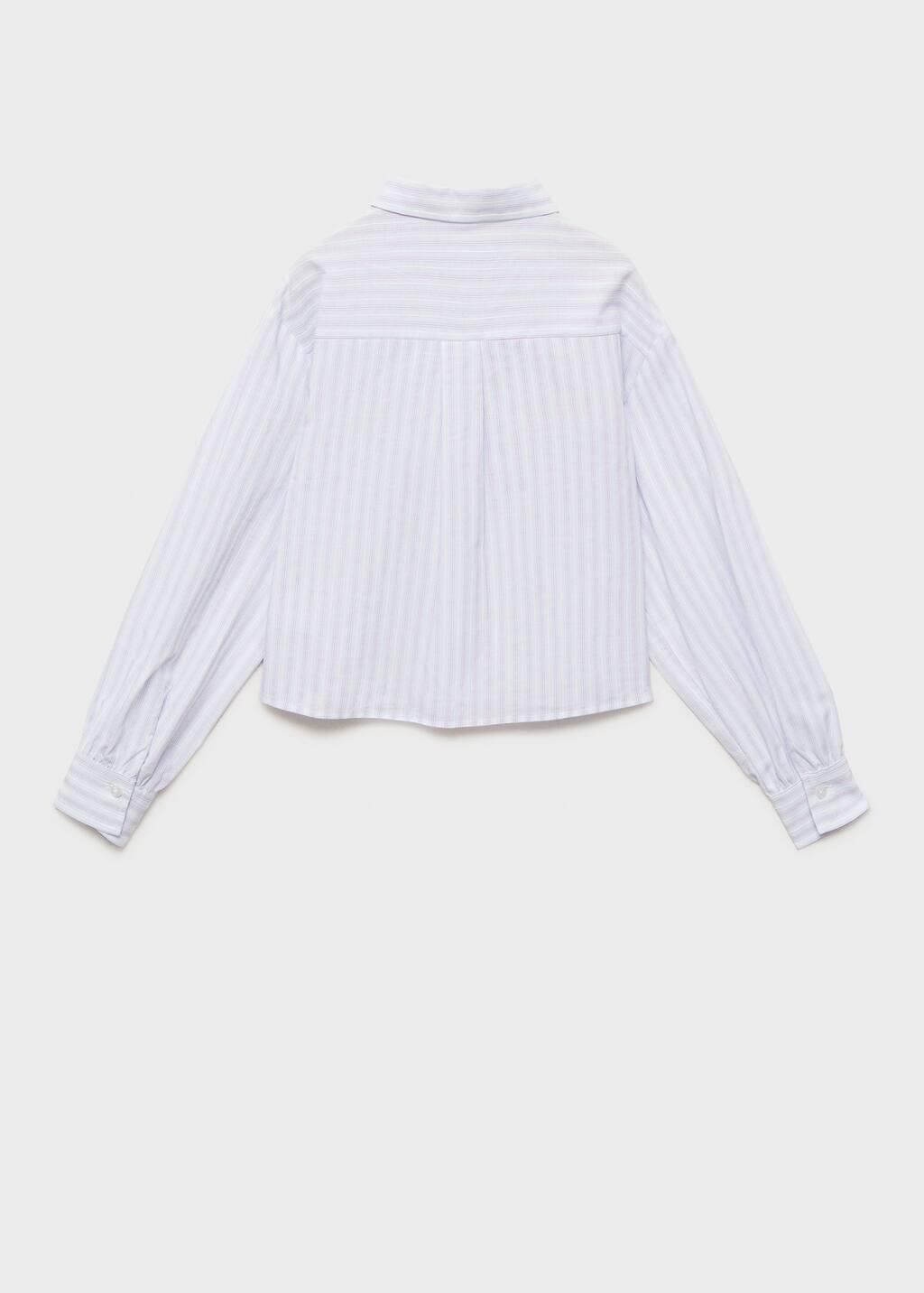 Blue Lt Pastel Pocket Striped Shirt, Kids Girl, , large image number 5