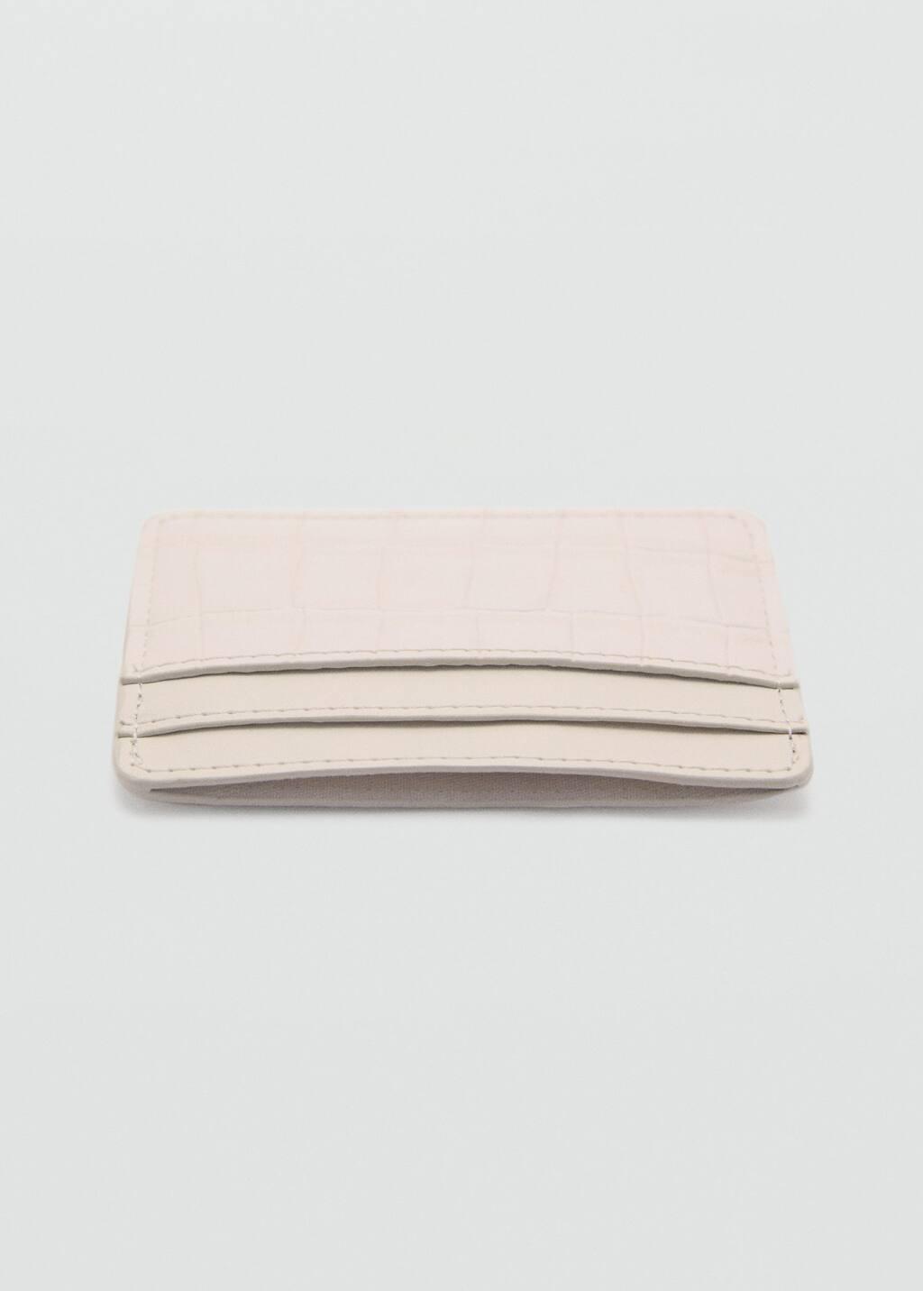 White Coco Leather Effect Card Holder, 0201_02, large image number 1