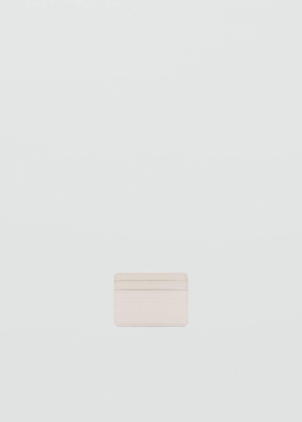 White Coco Leather Effect Card Holder, 0201_02, large image number 3
