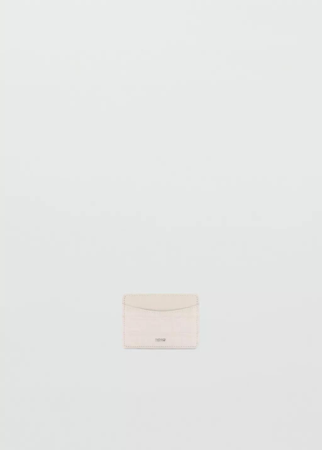 White Coco Leather Effect Card Holder, 0201_02, large image number 4