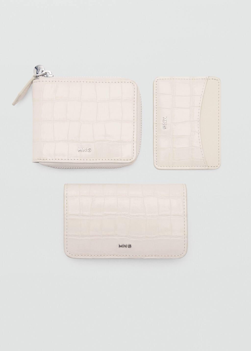 White Coco Leather Effect Card Holder, 0201_02, large image number 5