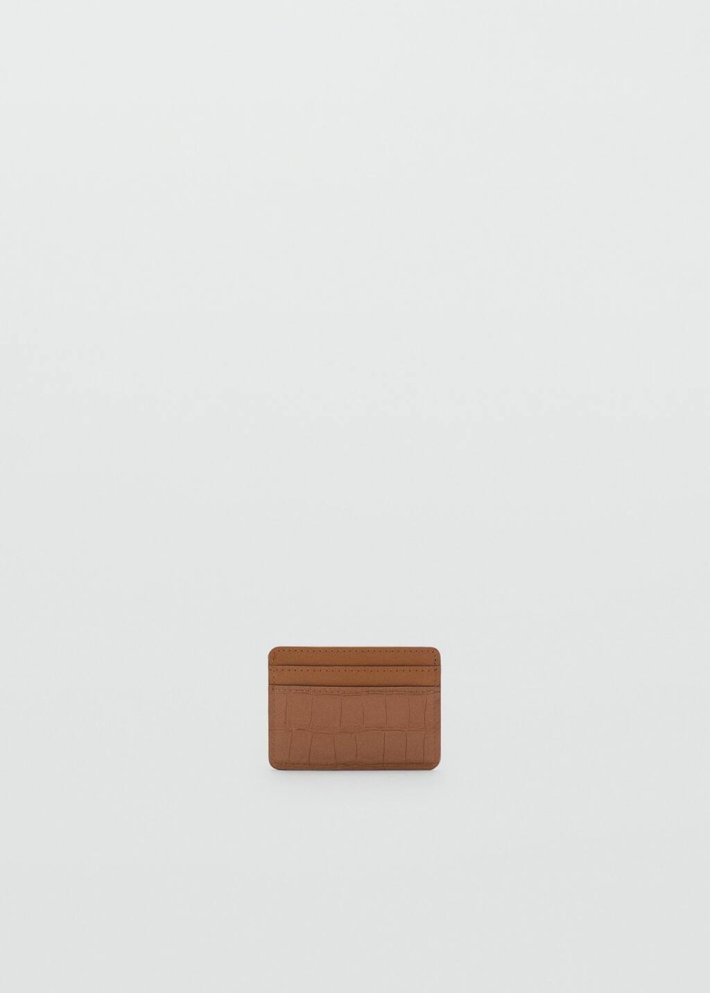 Brown Coco Leather Effect Card Holder, Medium Brown, large image number 3