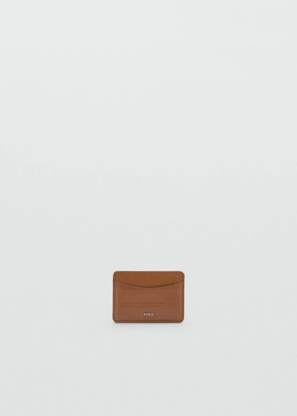 Brown Coco Leather Effect Card Holder, Medium Brown, large image number 4