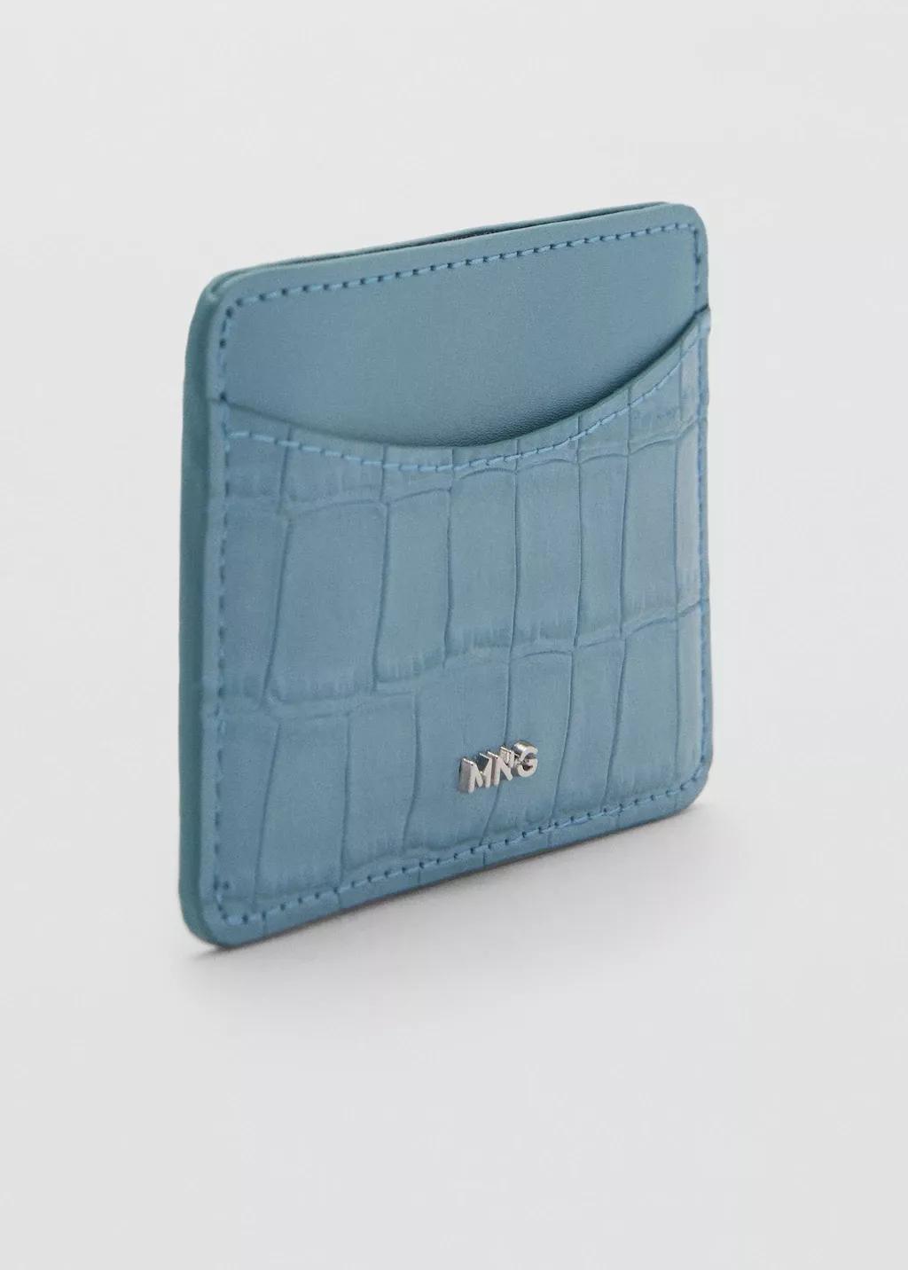 Blue Coco Leather Effect Card Holder, 0201_52, large image number 0